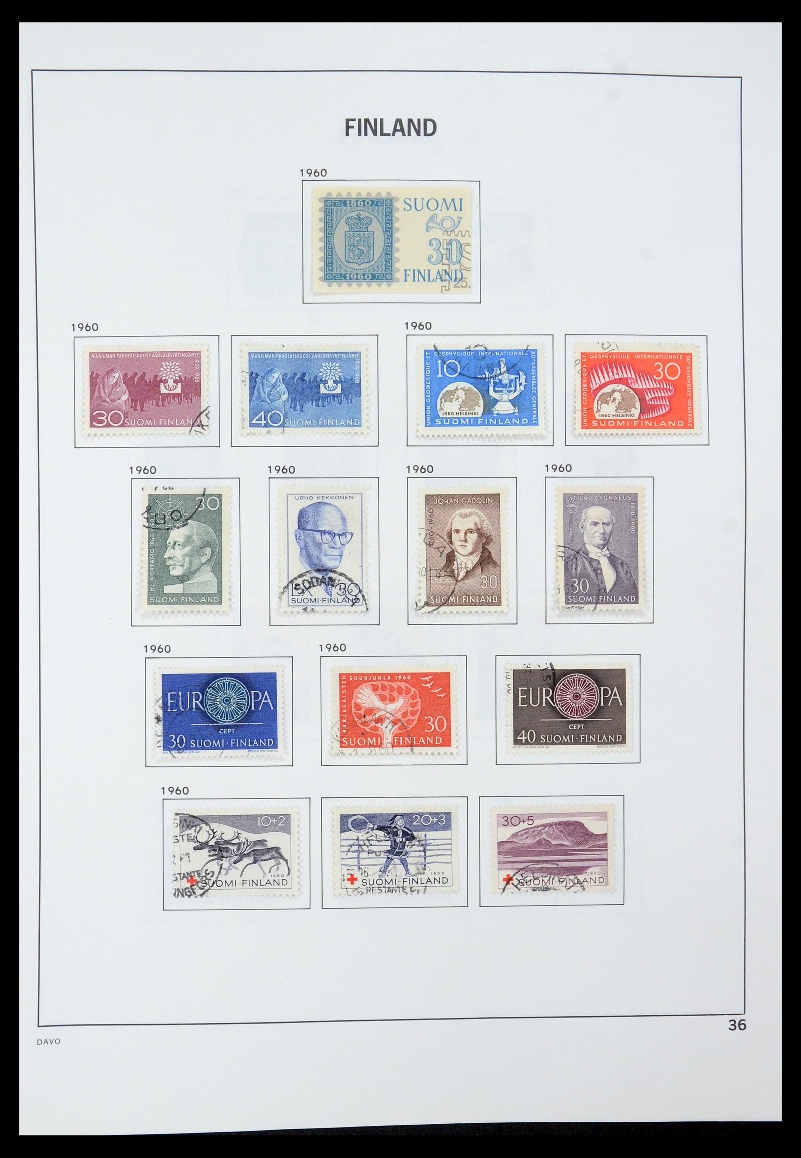 35237 055 - Postzegelverzameling 35237 Finland 1860-1998.