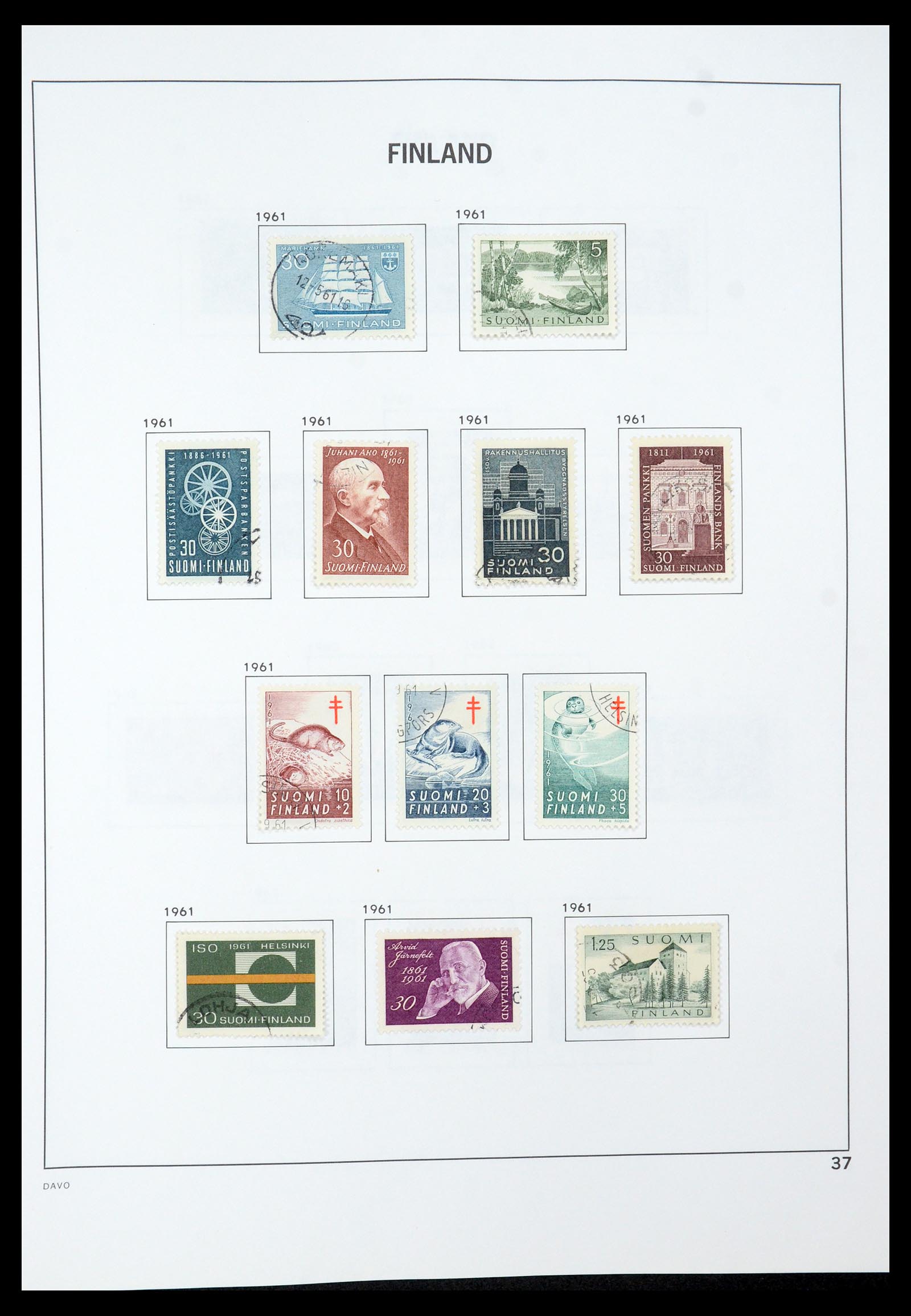 35237 056 - Postzegelverzameling 35237 Finland 1860-1998.