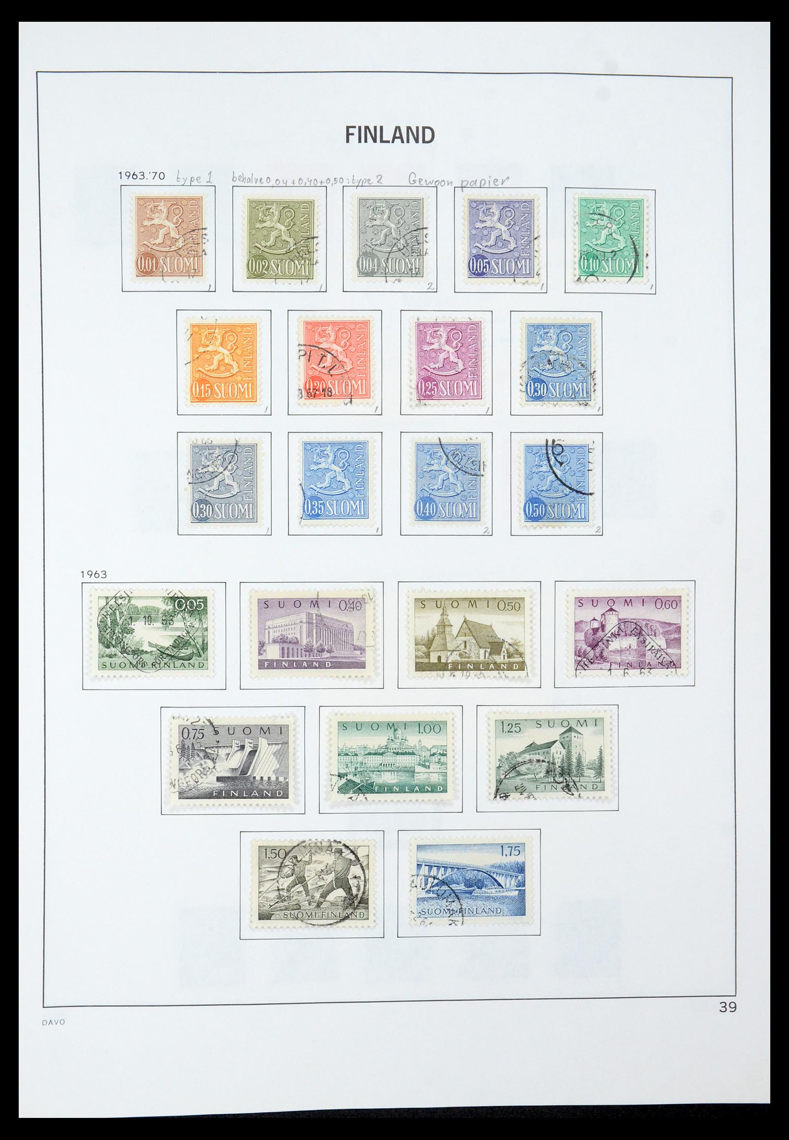 35237 058 - Postzegelverzameling 35237 Finland 1860-1998.