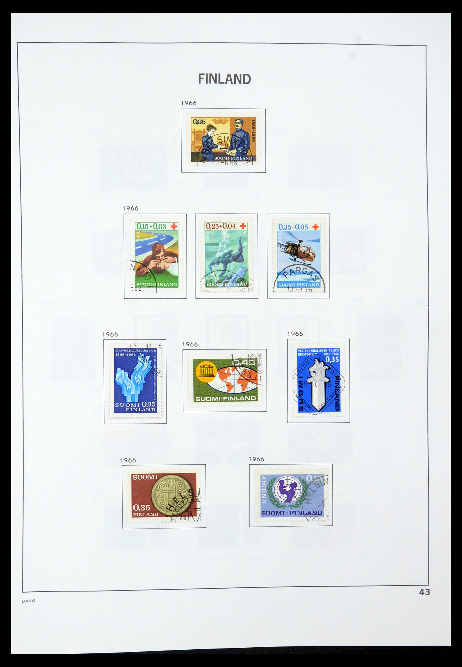 35237 065 - Postzegelverzameling 35237 Finland 1860-1998.