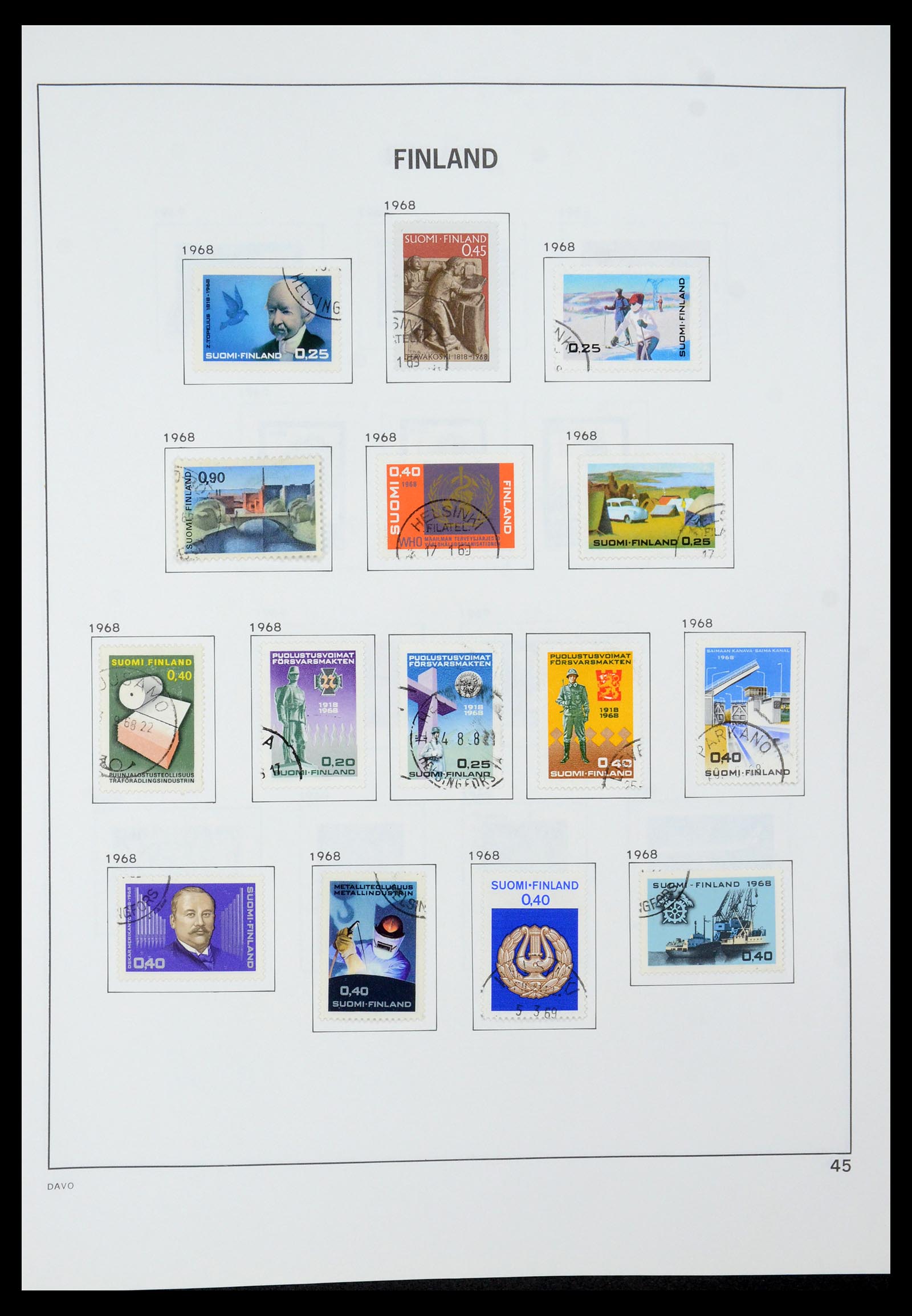 35237 067 - Postzegelverzameling 35237 Finland 1860-1998.