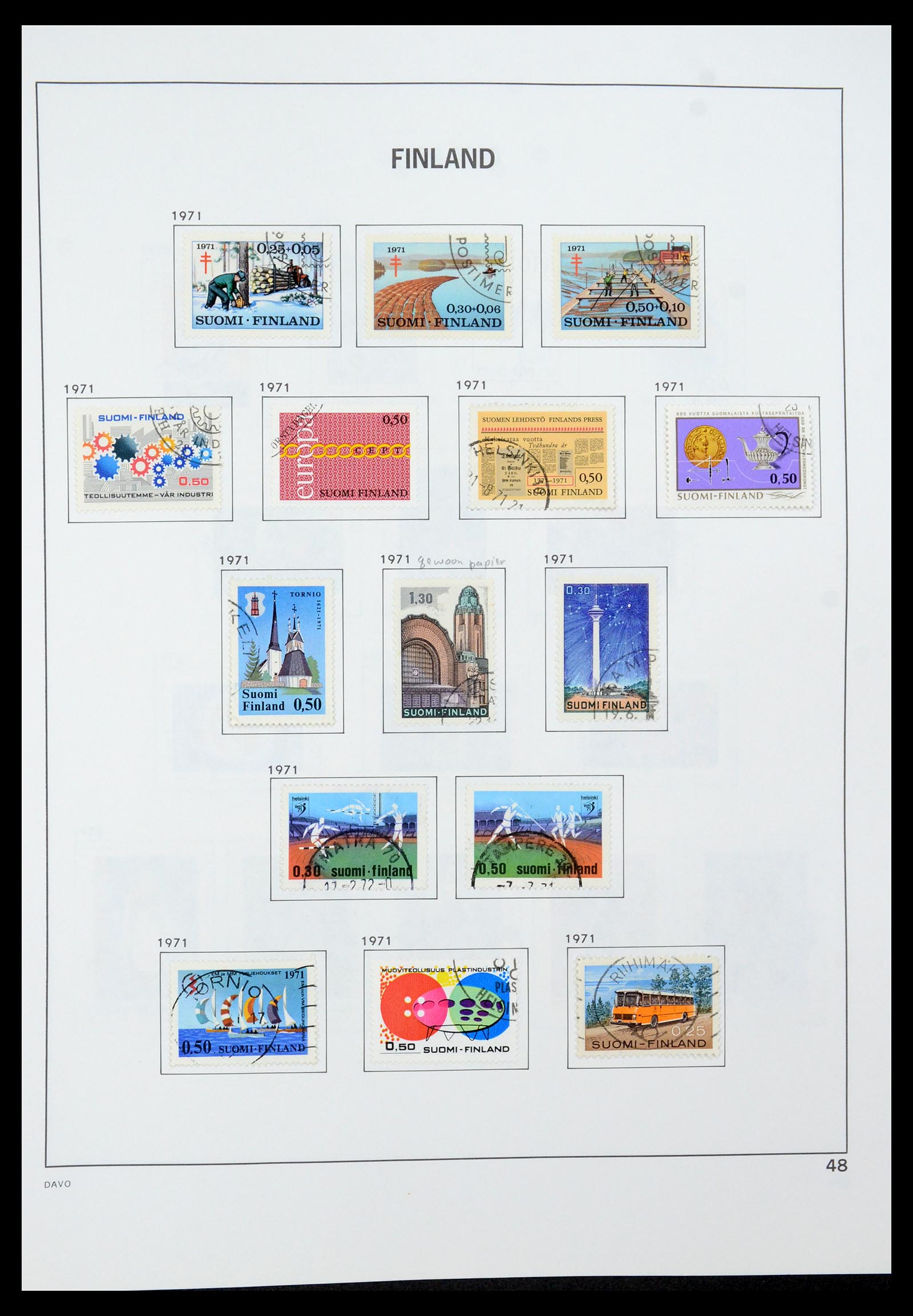 35237 070 - Postzegelverzameling 35237 Finland 1860-1998.