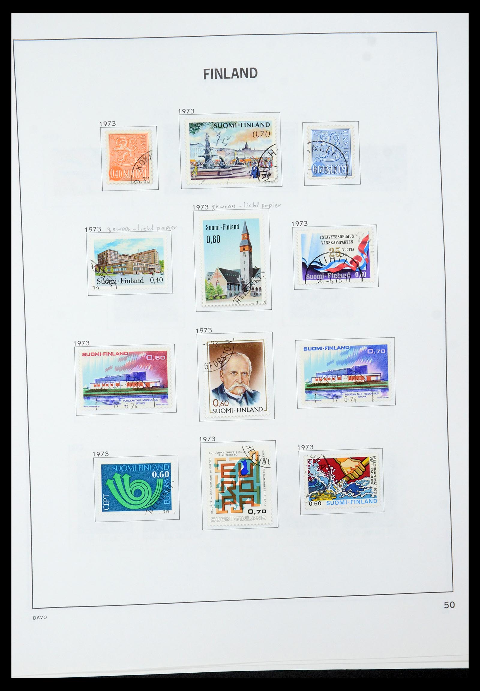35237 072 - Postzegelverzameling 35237 Finland 1860-1998.
