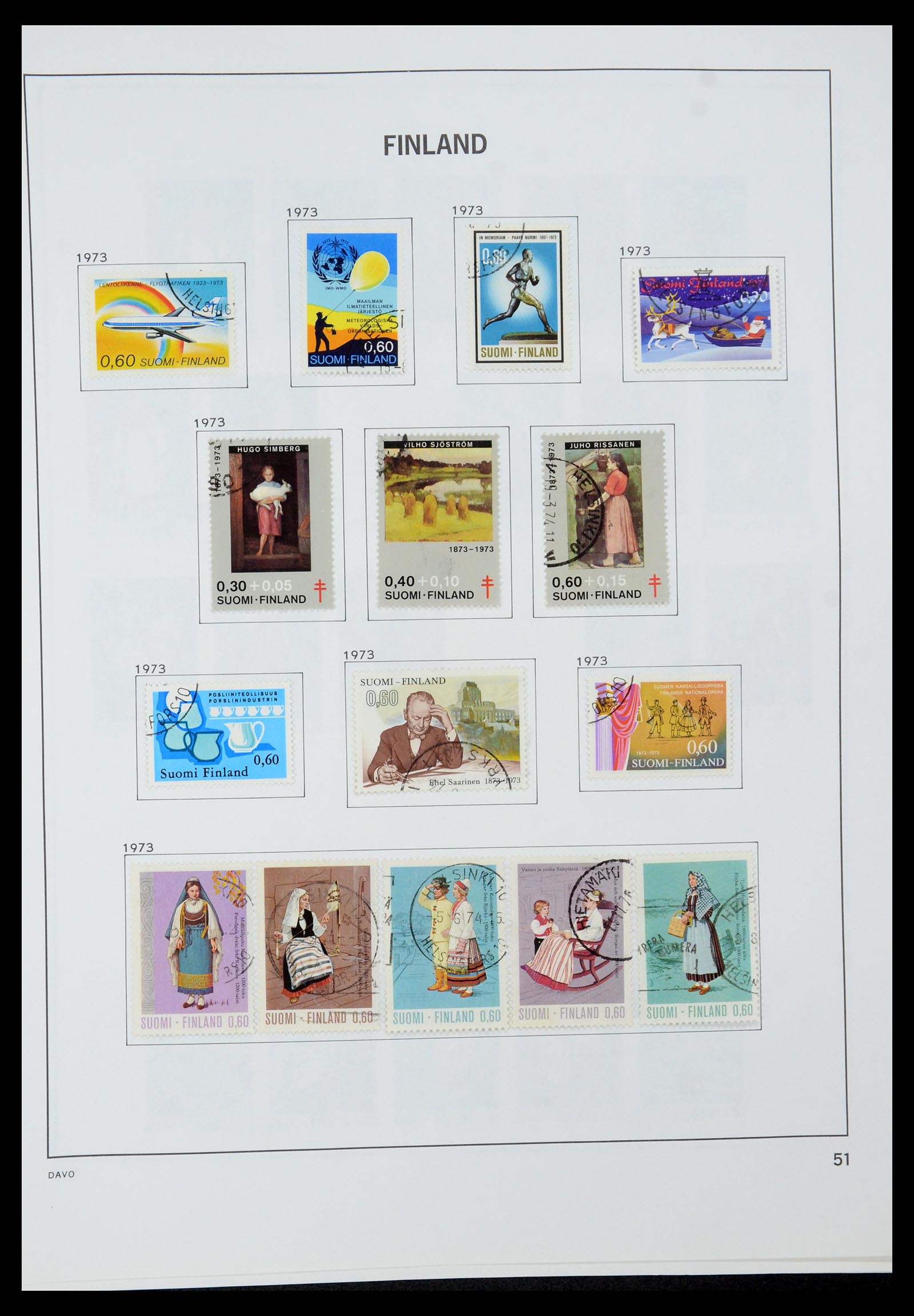 35237 073 - Postzegelverzameling 35237 Finland 1860-1998.