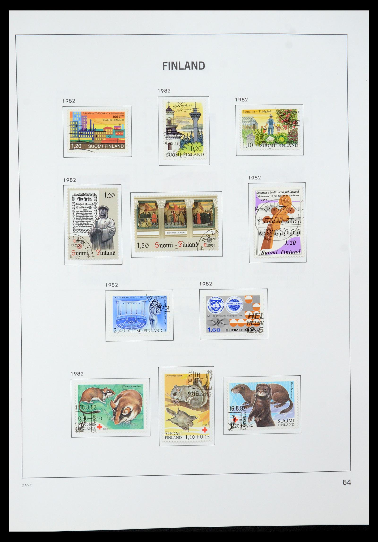 35237 090 - Postzegelverzameling 35237 Finland 1860-1998.