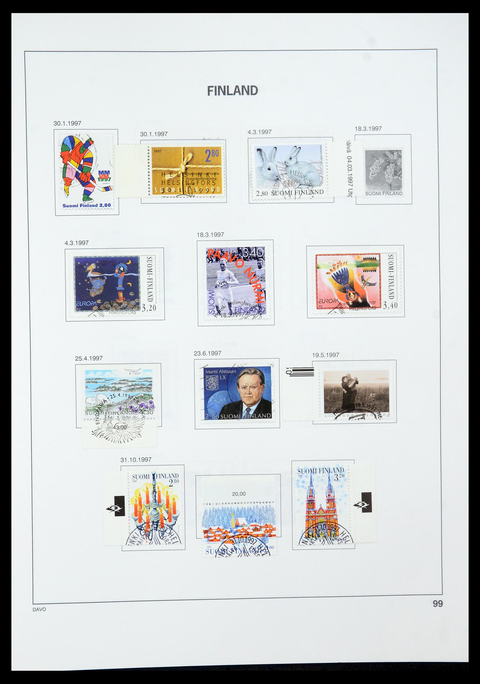 35237 133 - Postzegelverzameling 35237 Finland 1860-1998.