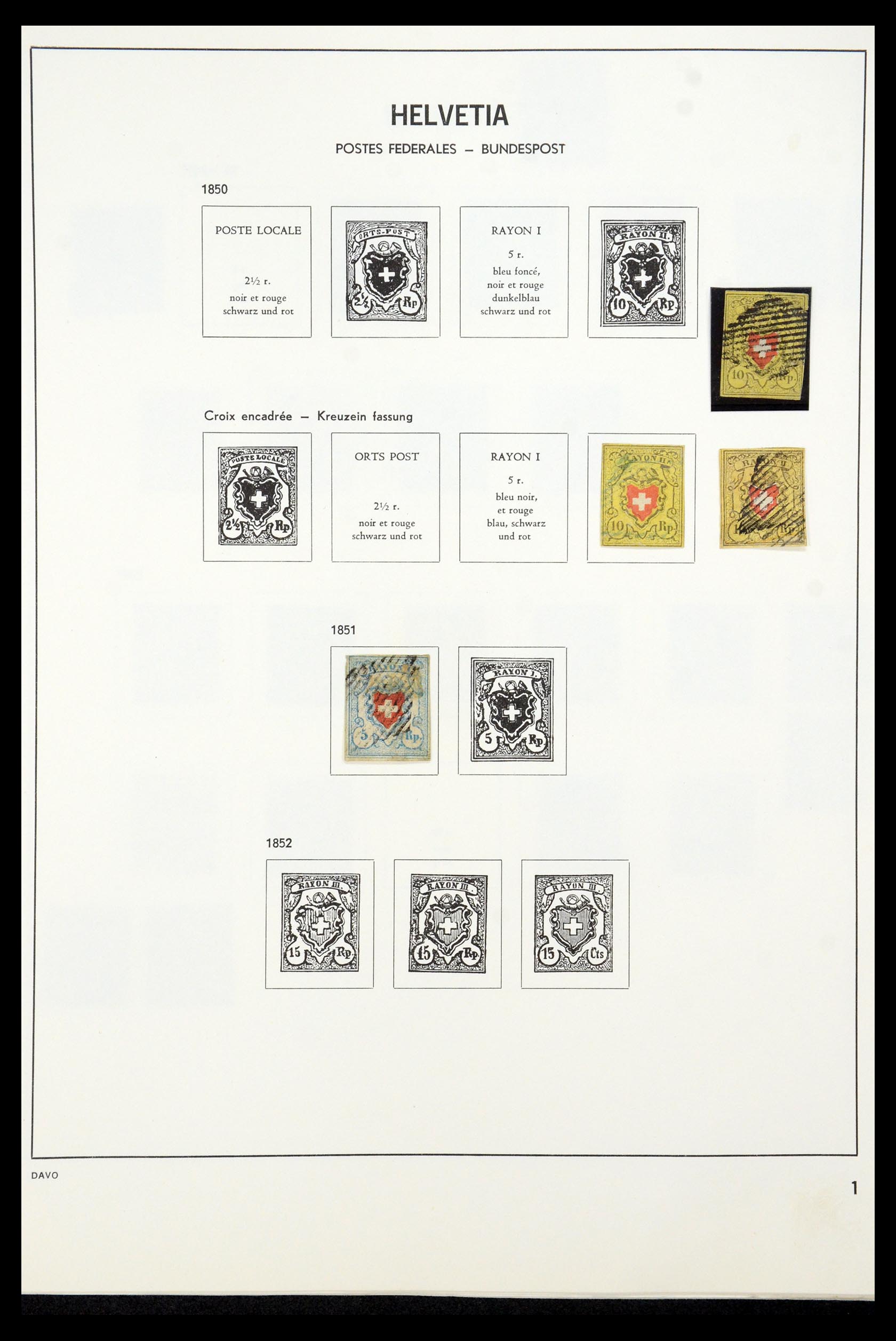 35239 001 - Postzegelverzameling 35239 Zwitserland 1850-1964.