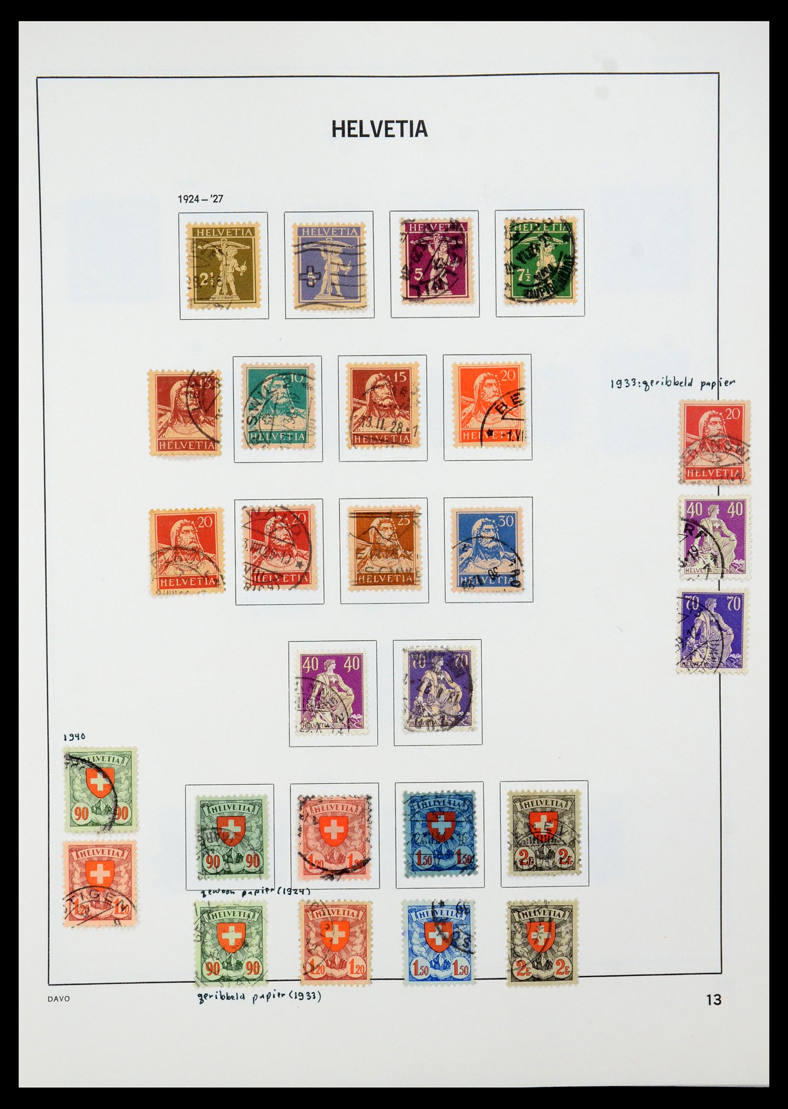 35239 016 - Postzegelverzameling 35239 Zwitserland 1850-1964.
