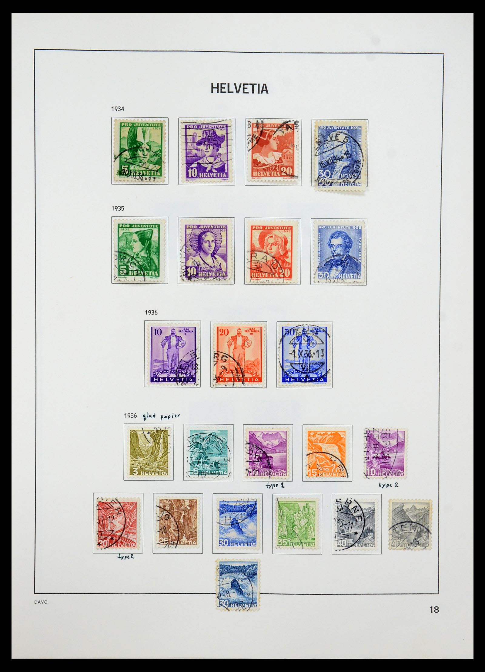 35239 024 - Stamp Collection 35239 Switzerland 1850-1964.