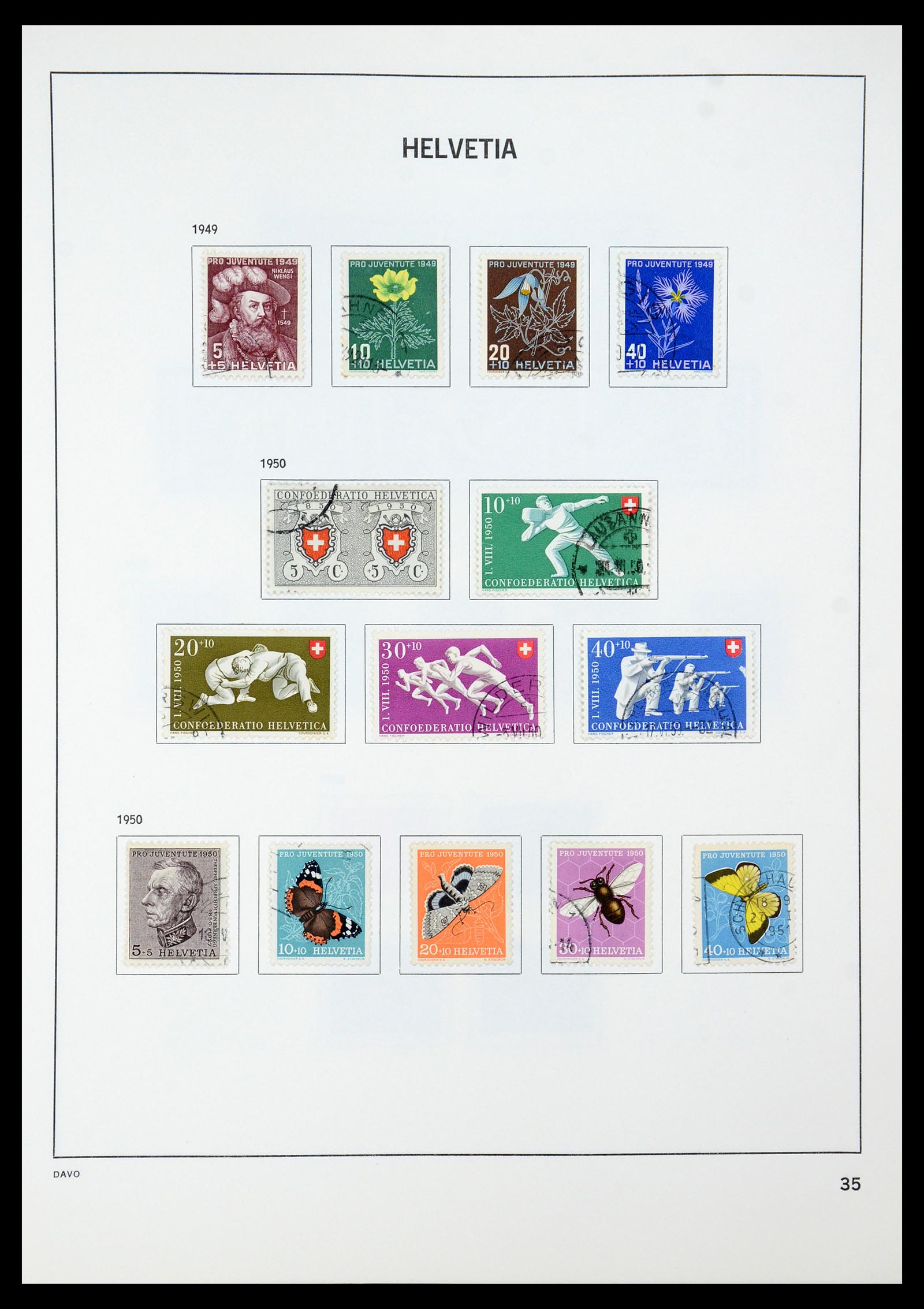 35239 043 - Postzegelverzameling 35239 Zwitserland 1850-1964.