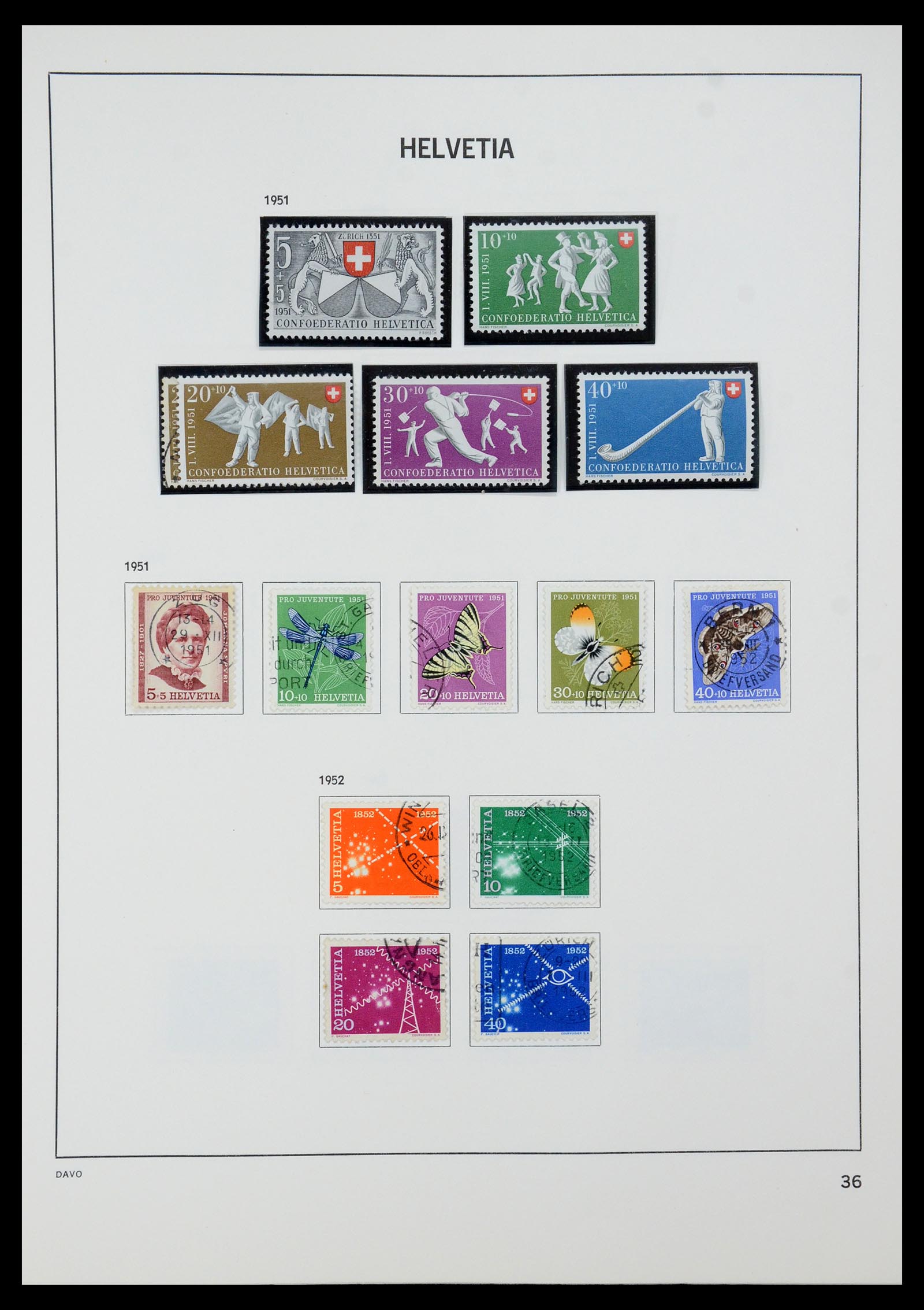 35239 044 - Postzegelverzameling 35239 Zwitserland 1850-1964.
