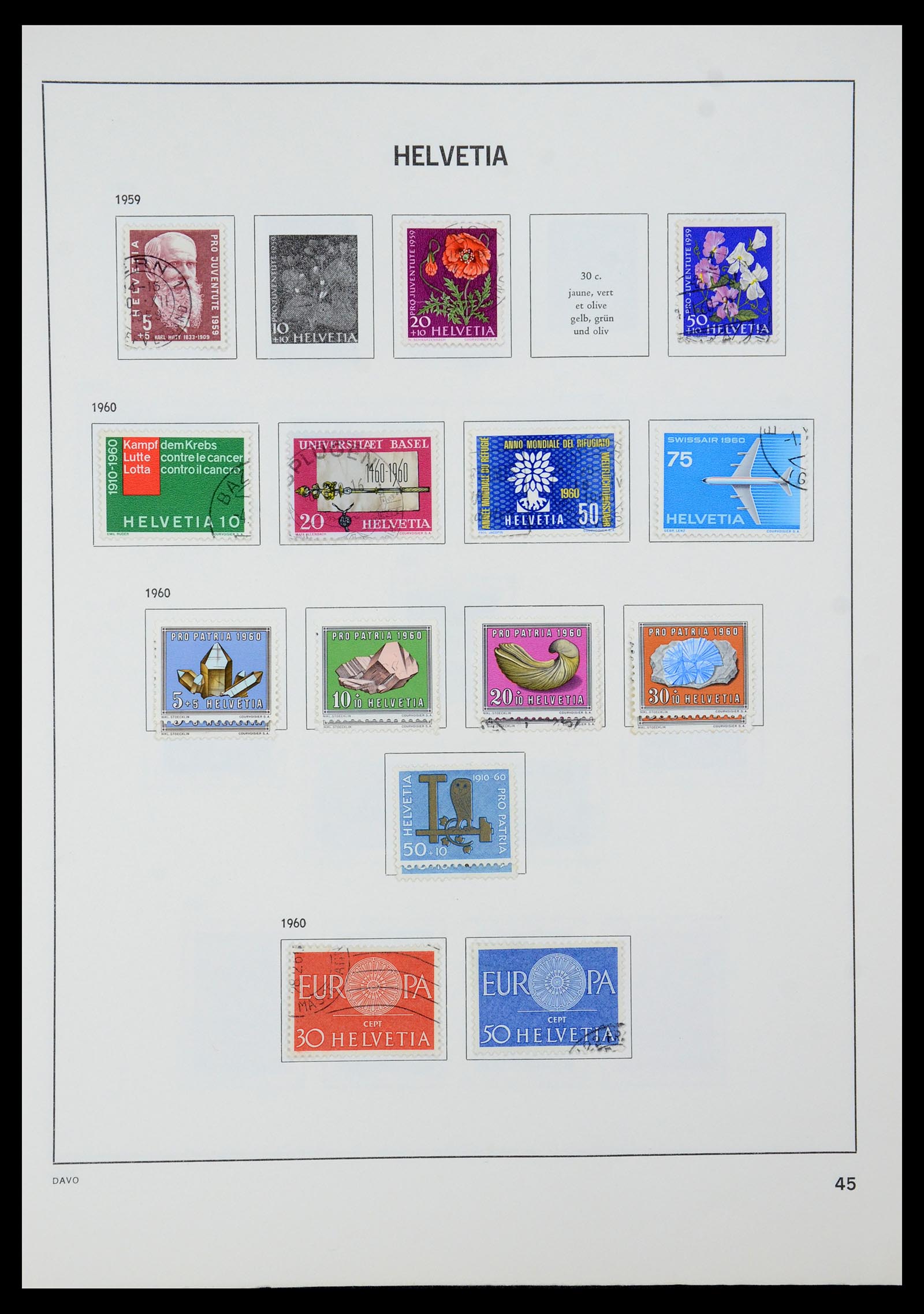 35239 053 - Postzegelverzameling 35239 Zwitserland 1850-1964.