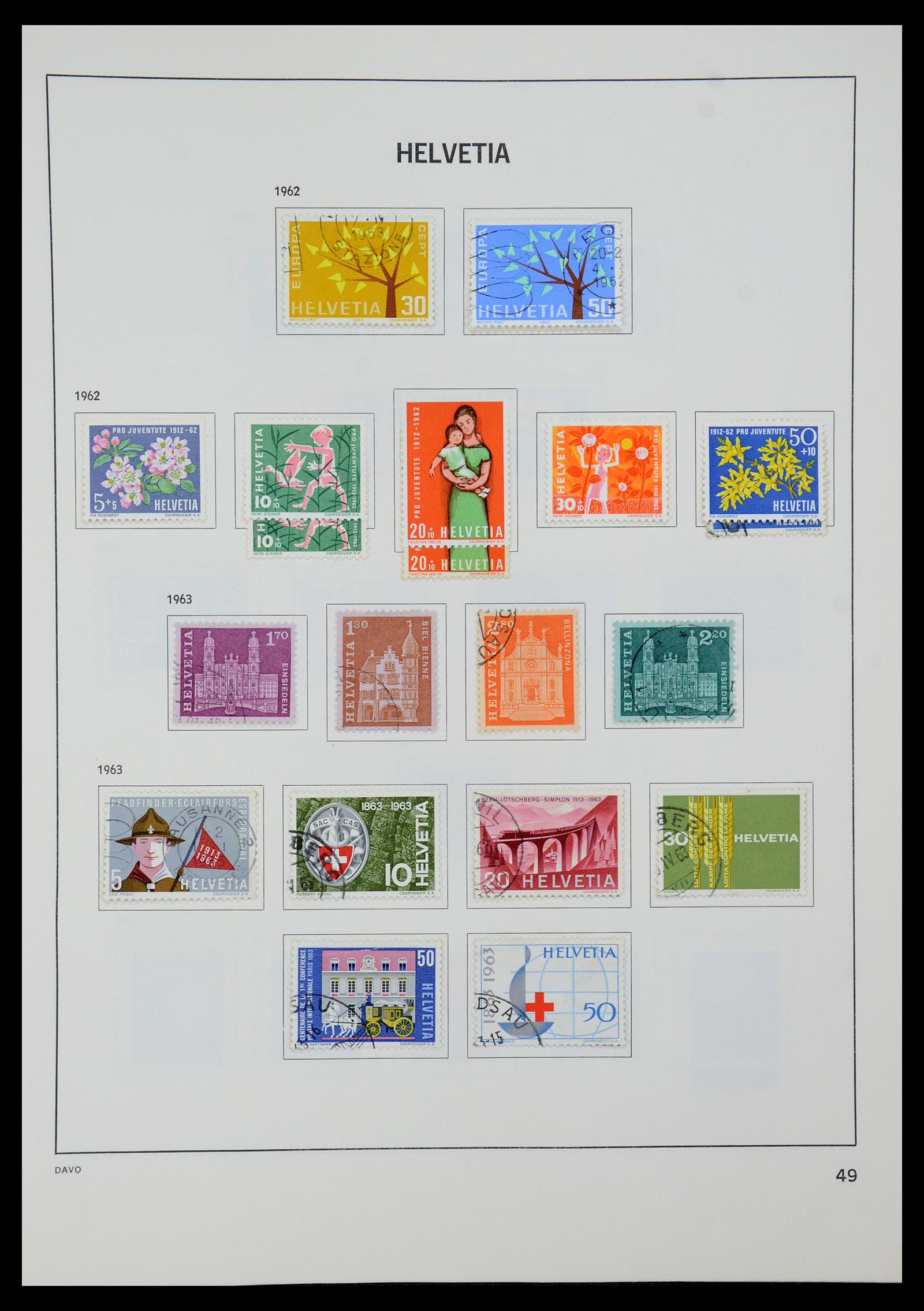 35239 056 - Postzegelverzameling 35239 Zwitserland 1850-1964.