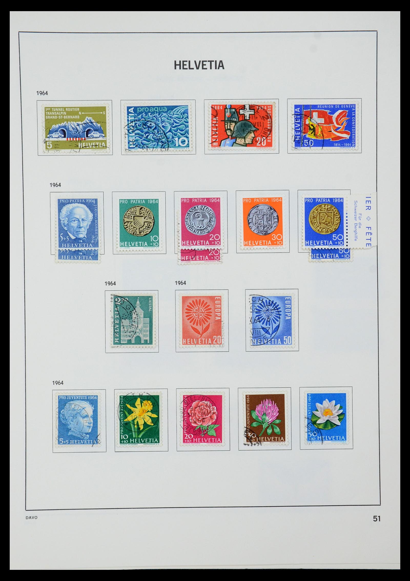 35239 058 - Postzegelverzameling 35239 Zwitserland 1850-1964.