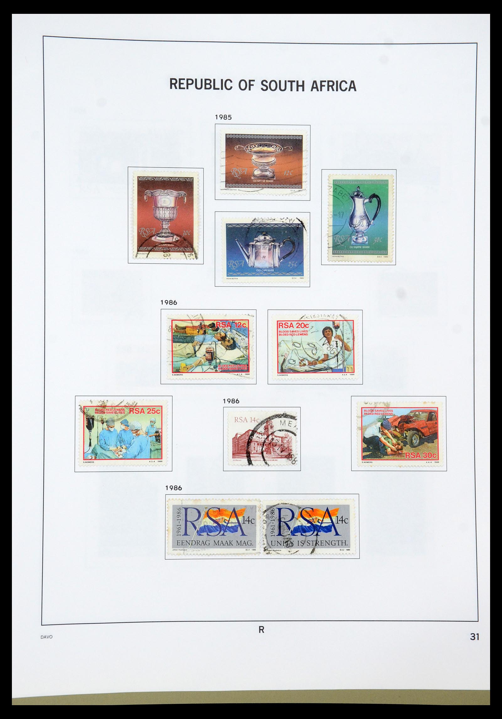 35242 003 - Postzegelverzameling 35242 Zuid Afrika en gebieden 1860-2000.