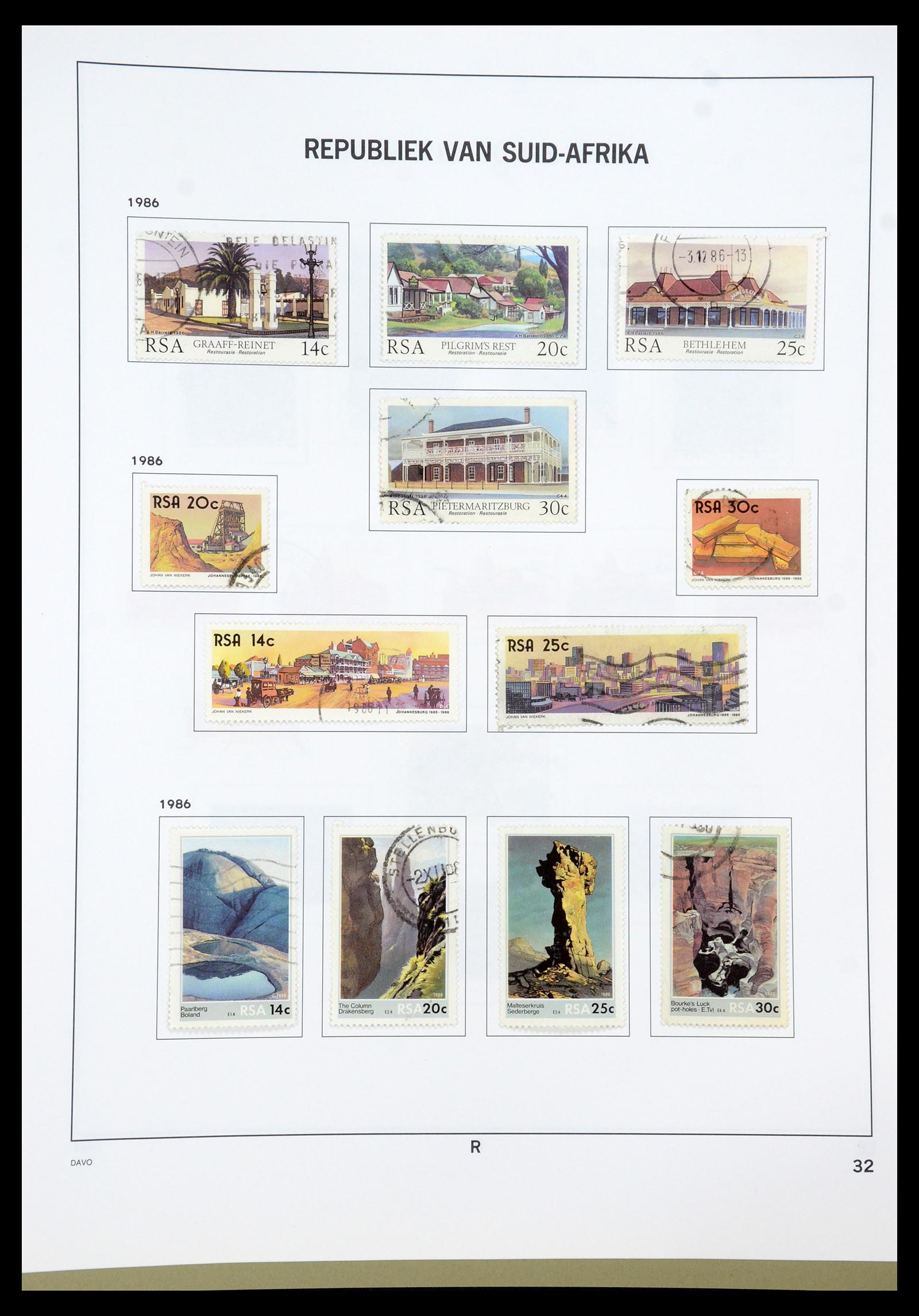 35242 004 - Postzegelverzameling 35242 Zuid Afrika en gebieden 1860-2000.
