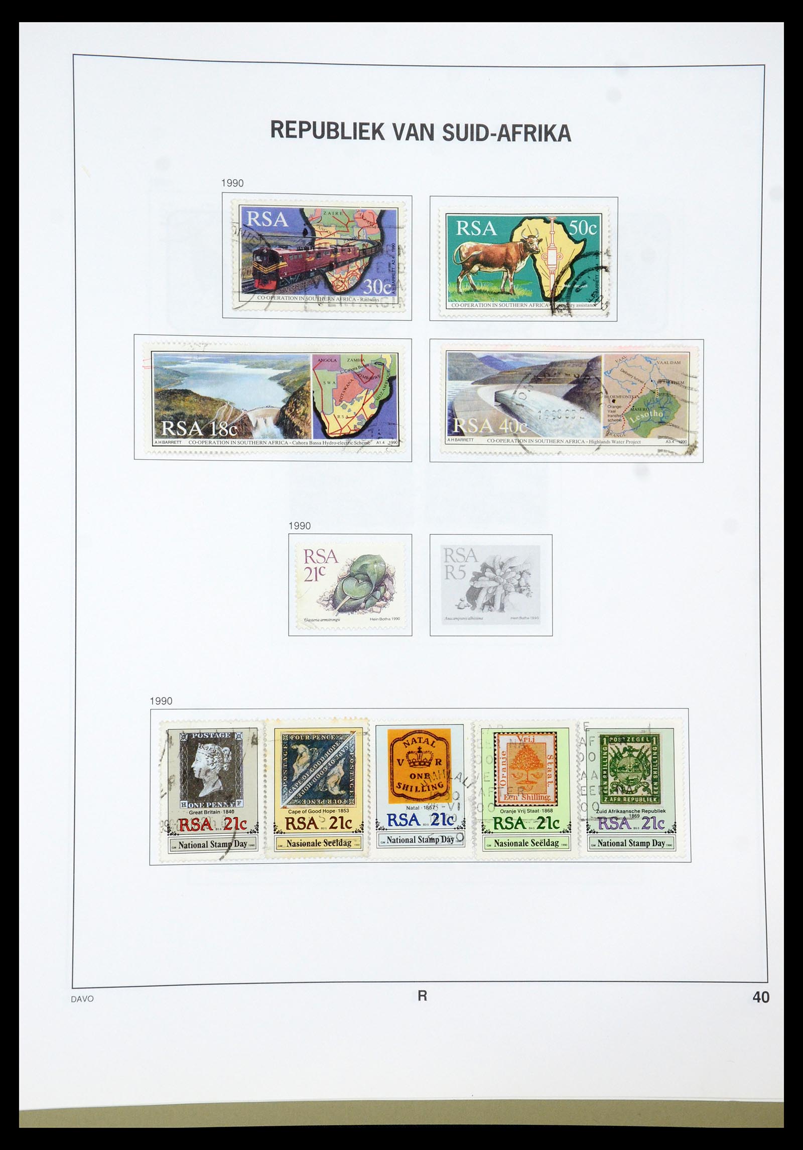 35242 012 - Postzegelverzameling 35242 Zuid Afrika en gebieden 1860-2000.