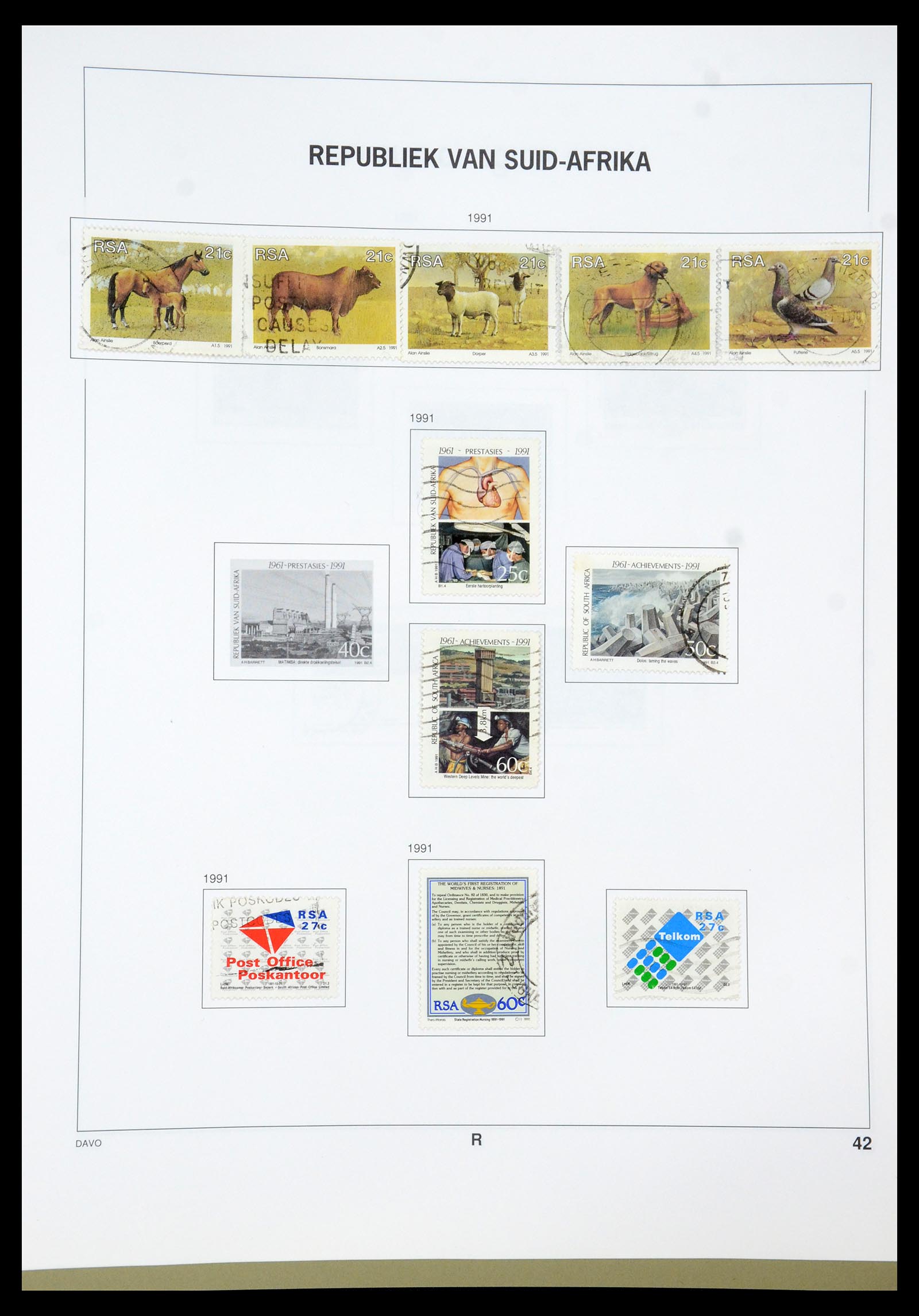 35242 014 - Postzegelverzameling 35242 Zuid Afrika en gebieden 1860-2000.