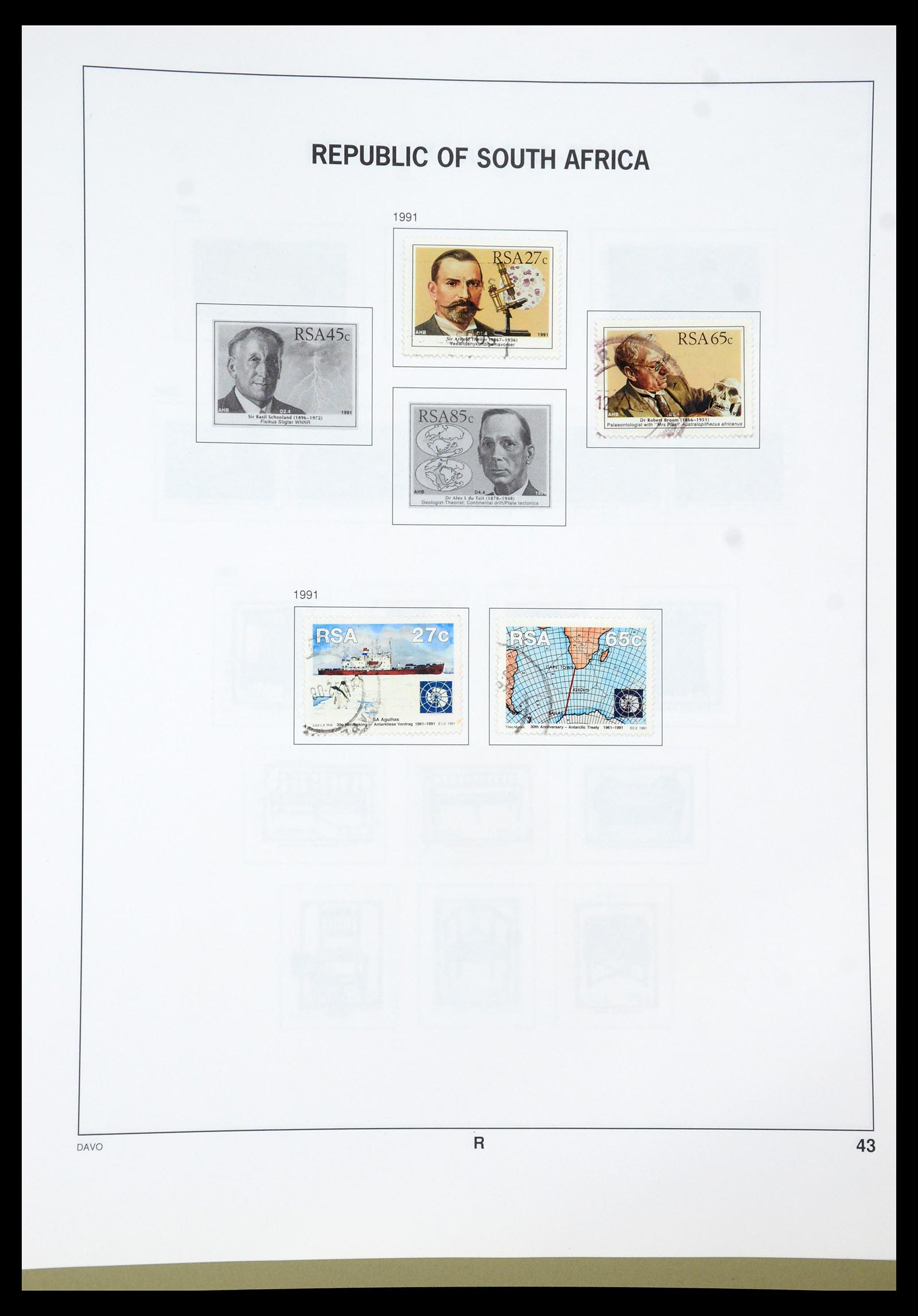 35242 015 - Postzegelverzameling 35242 Zuid Afrika en gebieden 1860-2000.
