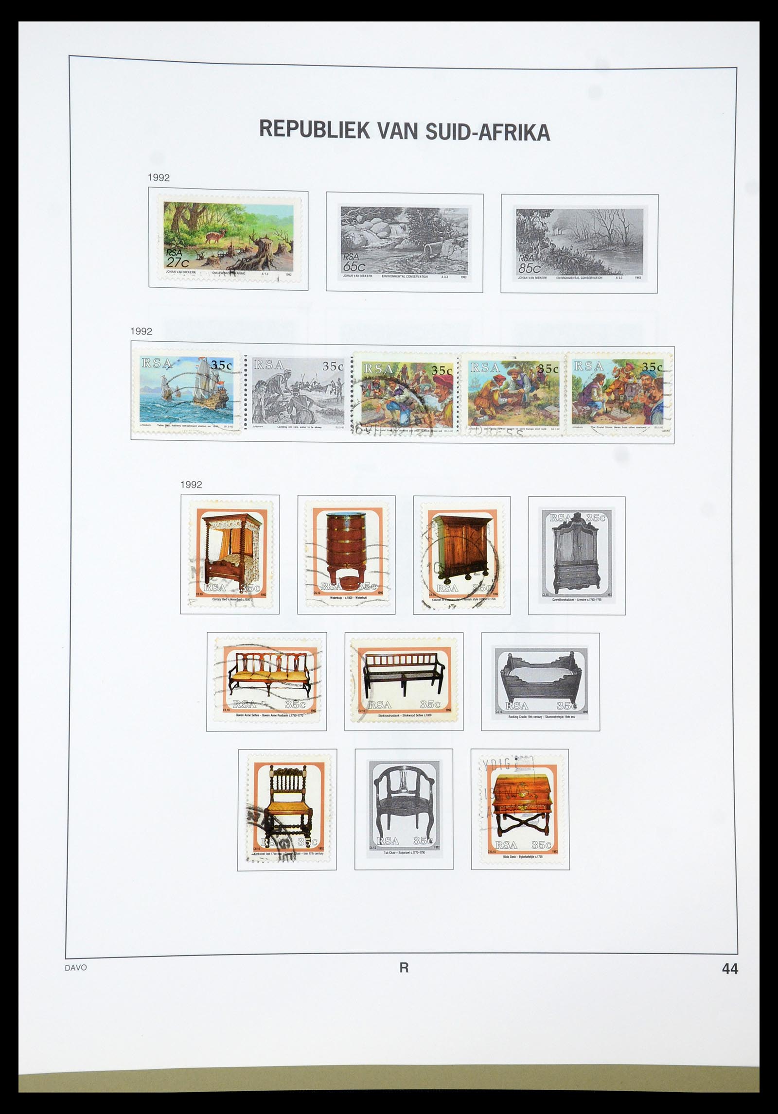 35242 016 - Postzegelverzameling 35242 Zuid Afrika en gebieden 1860-2000.