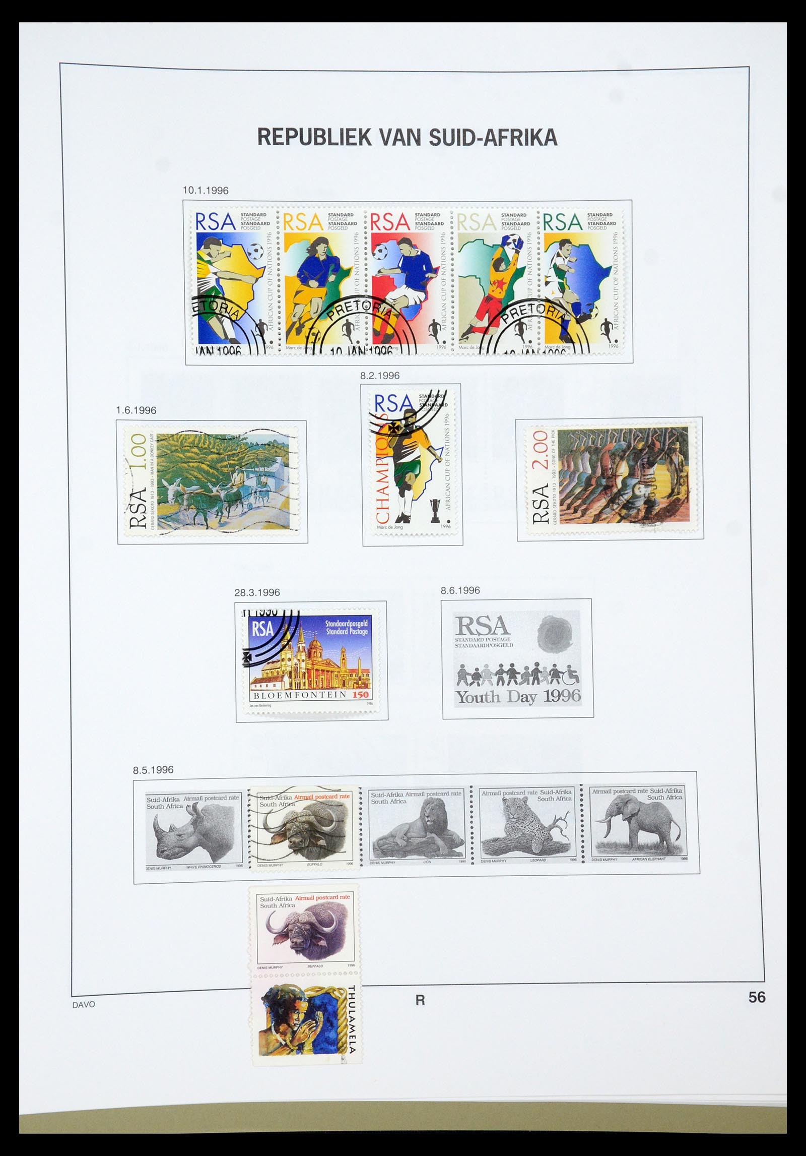 35242 029 - Postzegelverzameling 35242 Zuid Afrika en gebieden 1860-2000.