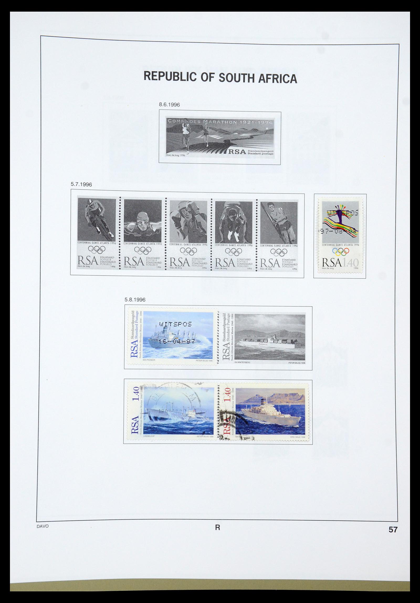 35242 030 - Postzegelverzameling 35242 Zuid Afrika en gebieden 1860-2000.