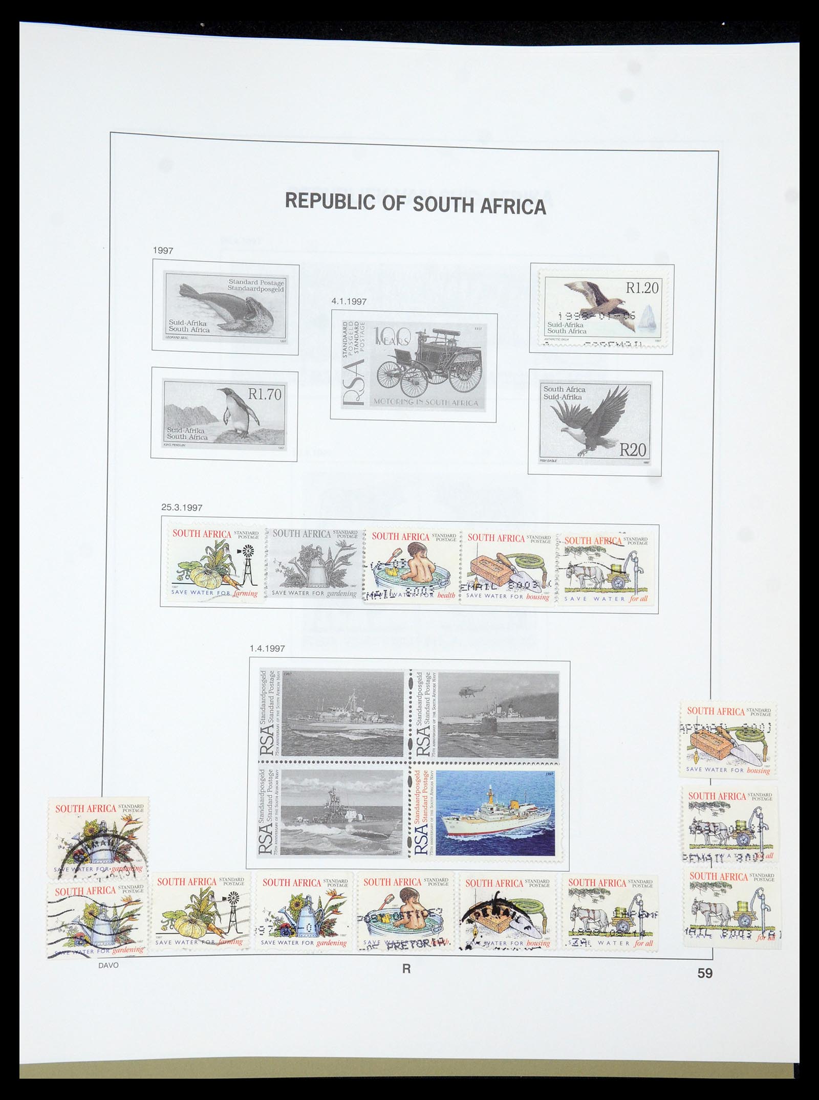 35242 032 - Postzegelverzameling 35242 Zuid Afrika en gebieden 1860-2000.