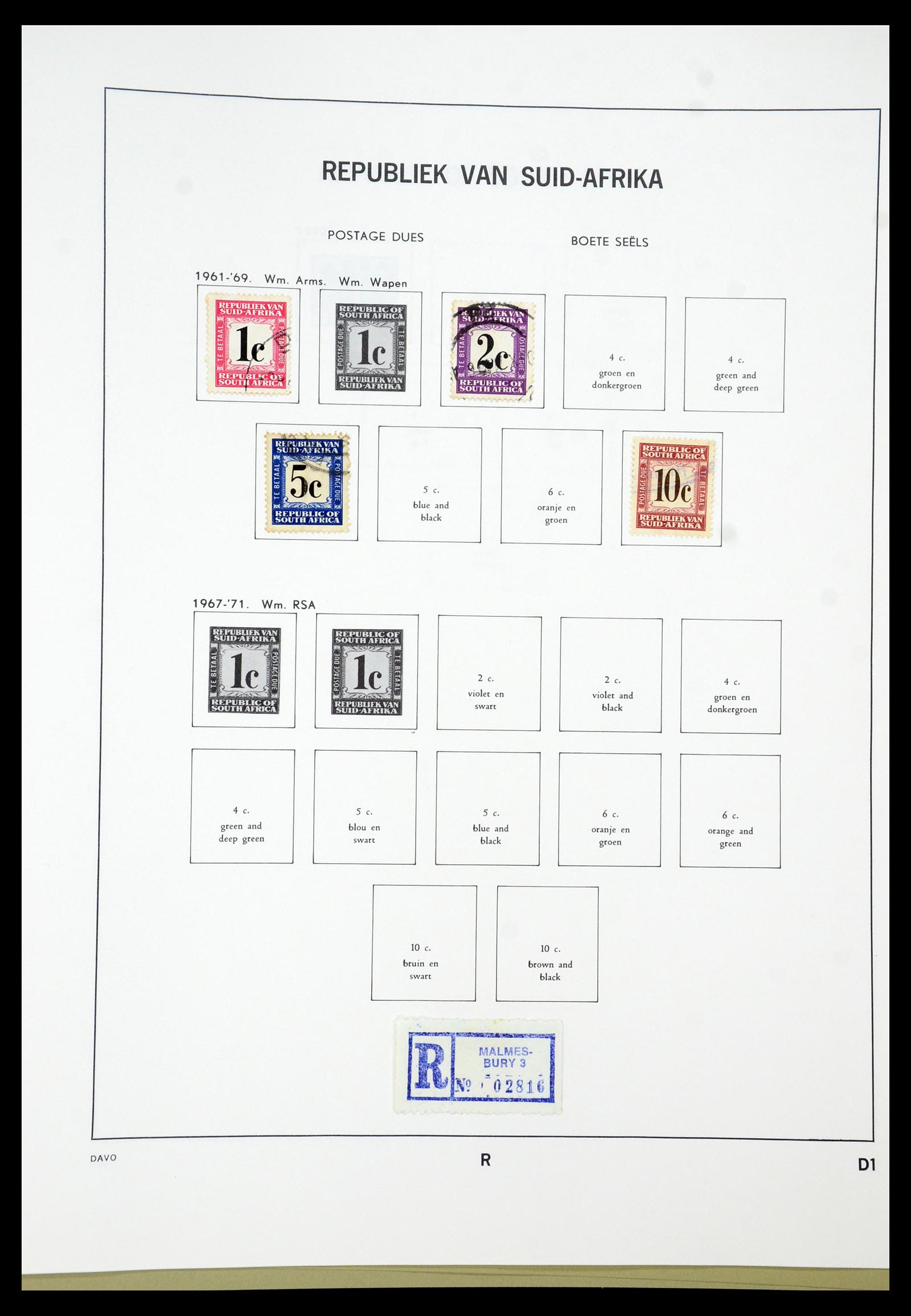 35242 047 - Stamp Collection 35242 South Africa and territories 1860-2000.