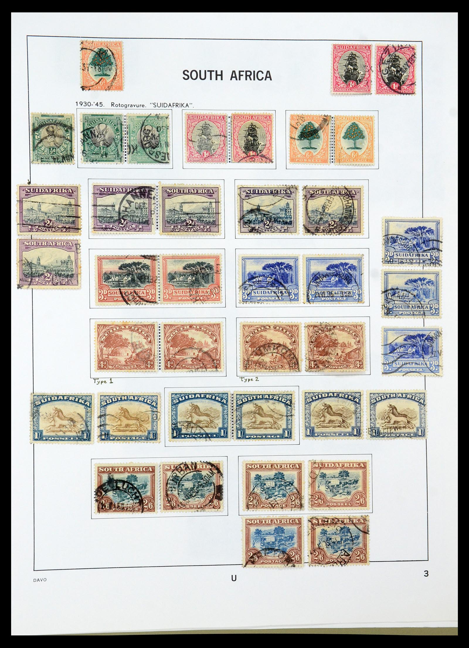 35242 054 - Postzegelverzameling 35242 Zuid Afrika en gebieden 1860-2000.