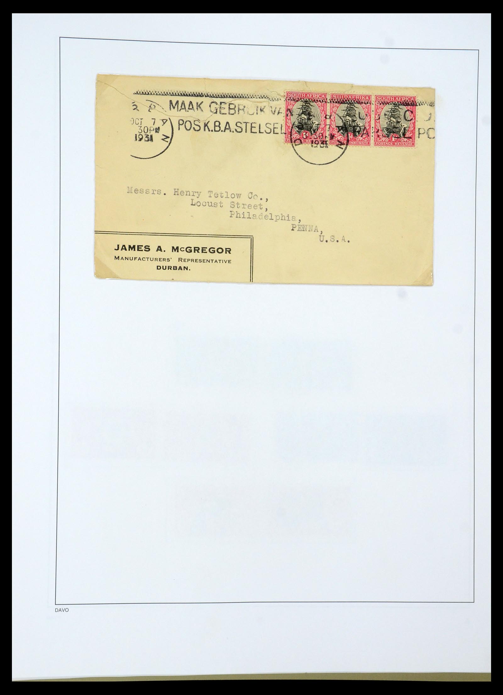 35242 057 - Postzegelverzameling 35242 Zuid Afrika en gebieden 1860-2000.