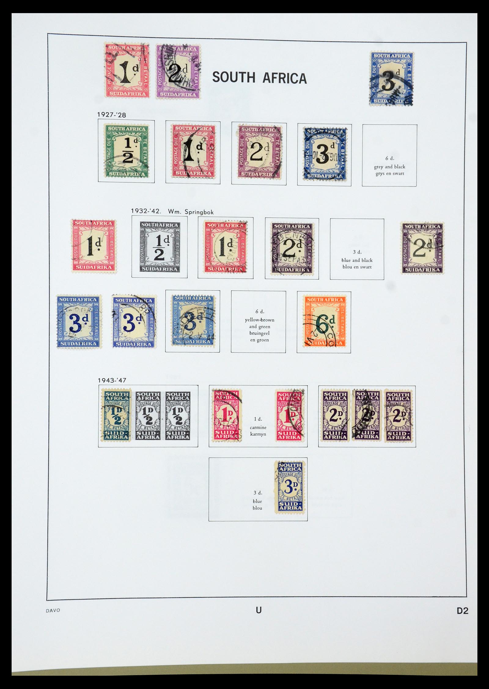 35242 091 - Postzegelverzameling 35242 Zuid Afrika en gebieden 1860-2000.