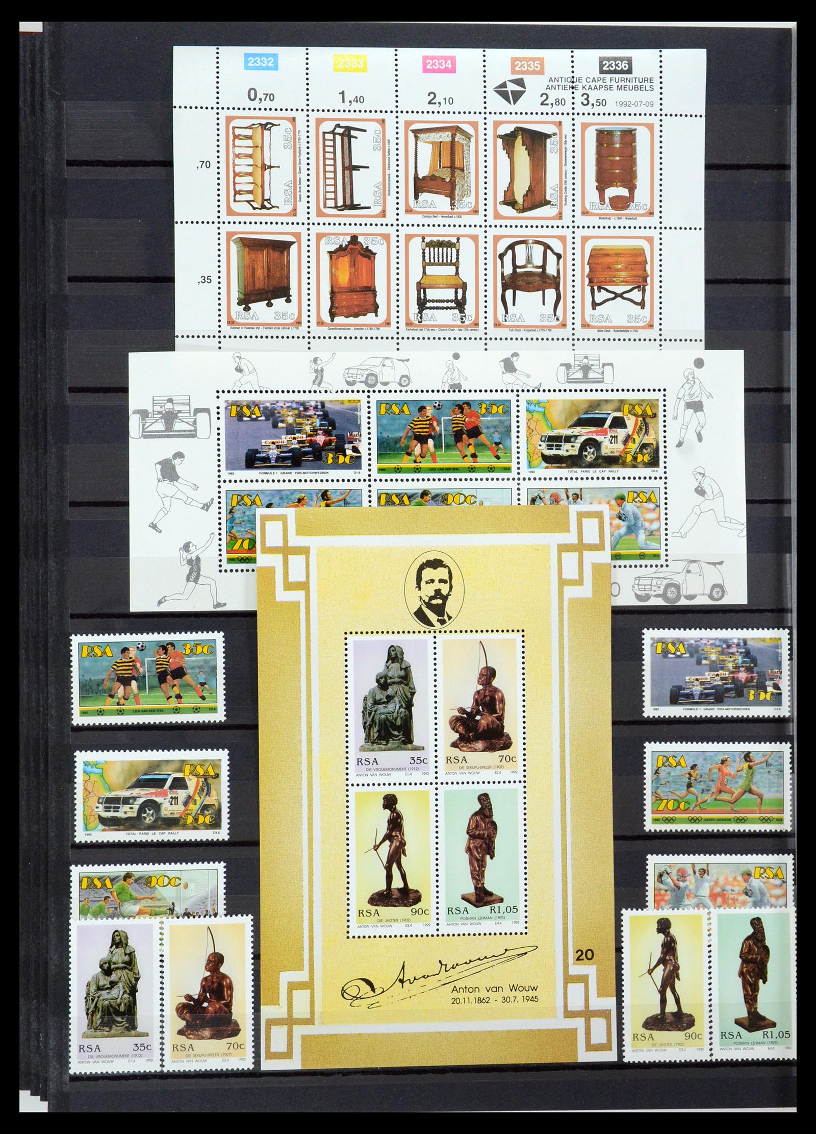 35242 163 - Postzegelverzameling 35242 Zuid Afrika en gebieden 1860-2000.