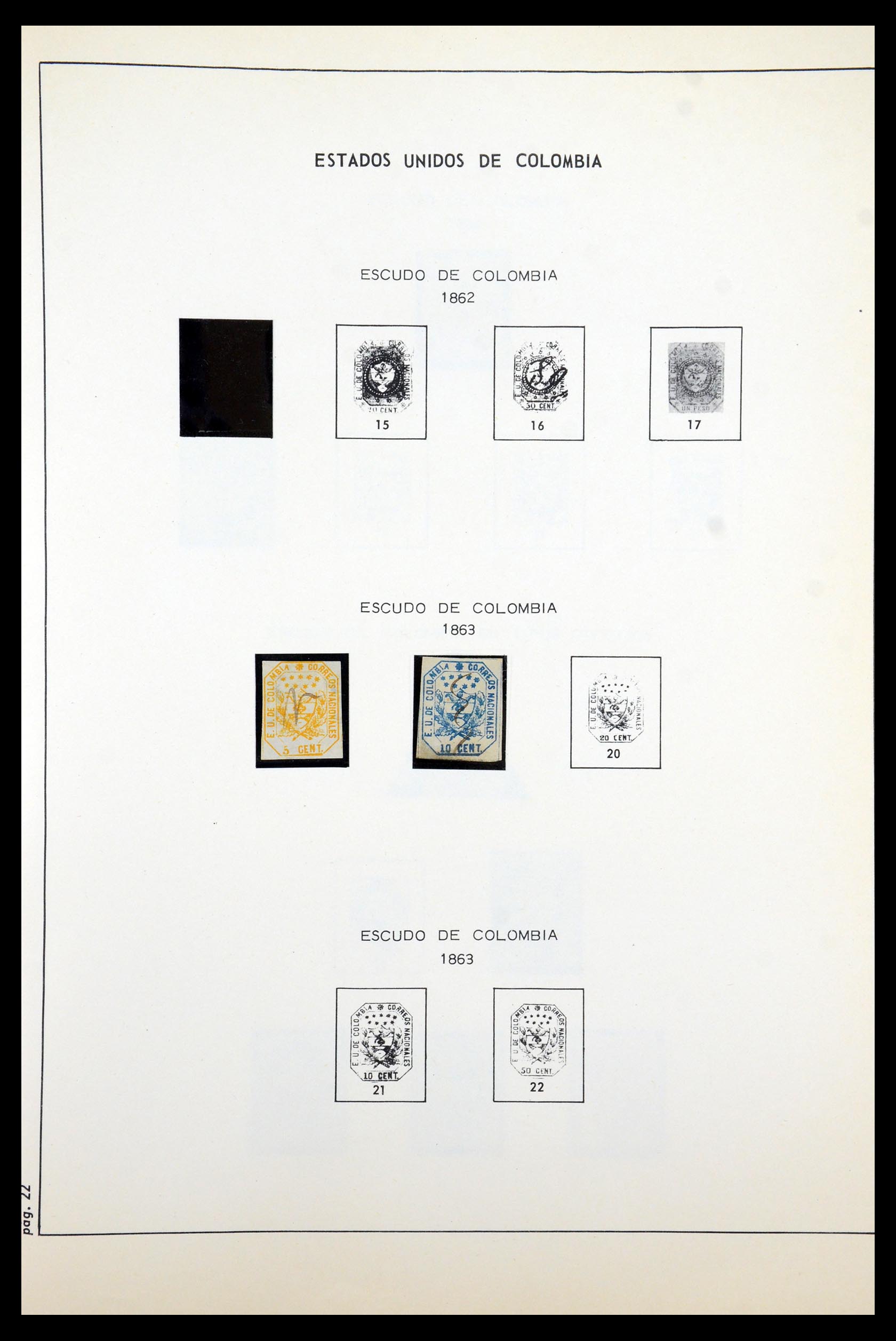 35250 003 - Postzegelverzameling 35250 Colombia 1859-1967.