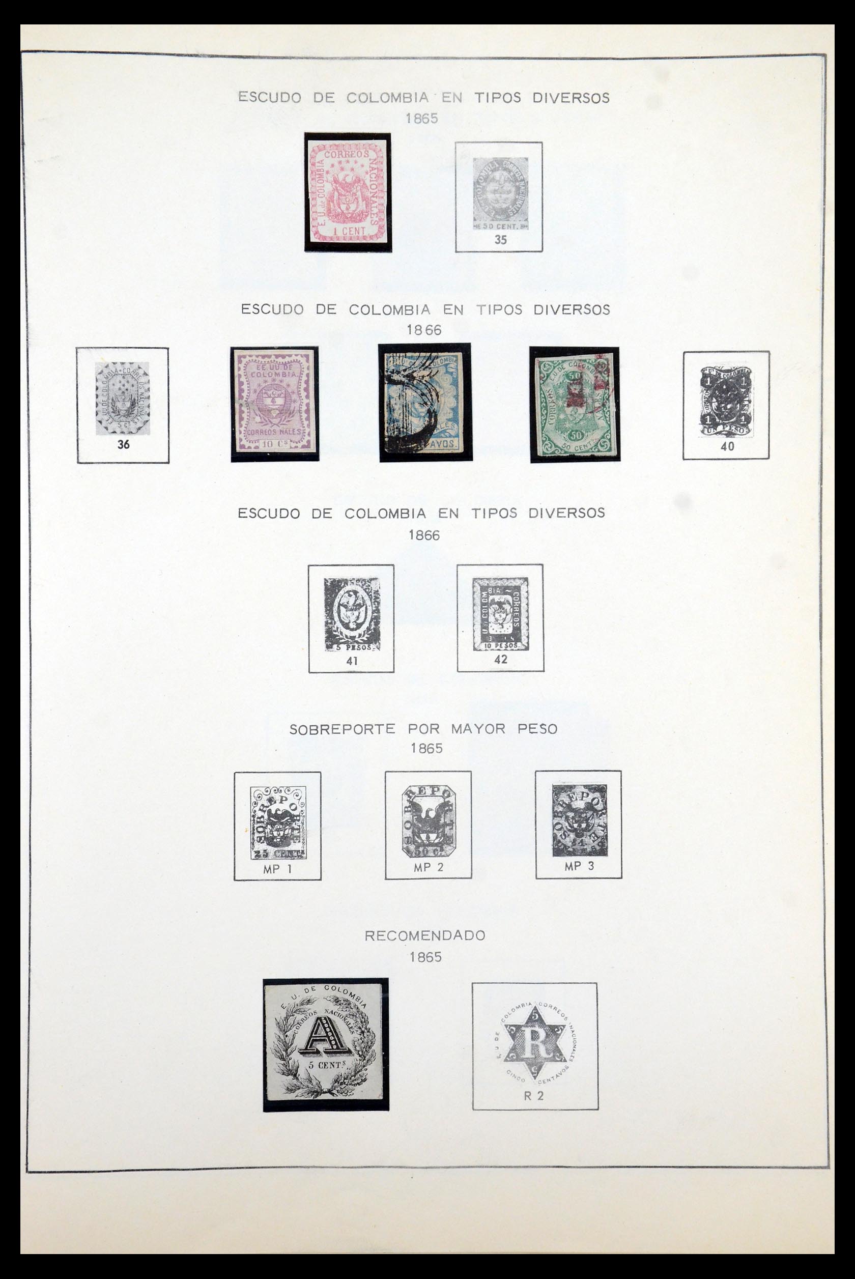 35250 005 - Postzegelverzameling 35250 Colombia 1859-1967.