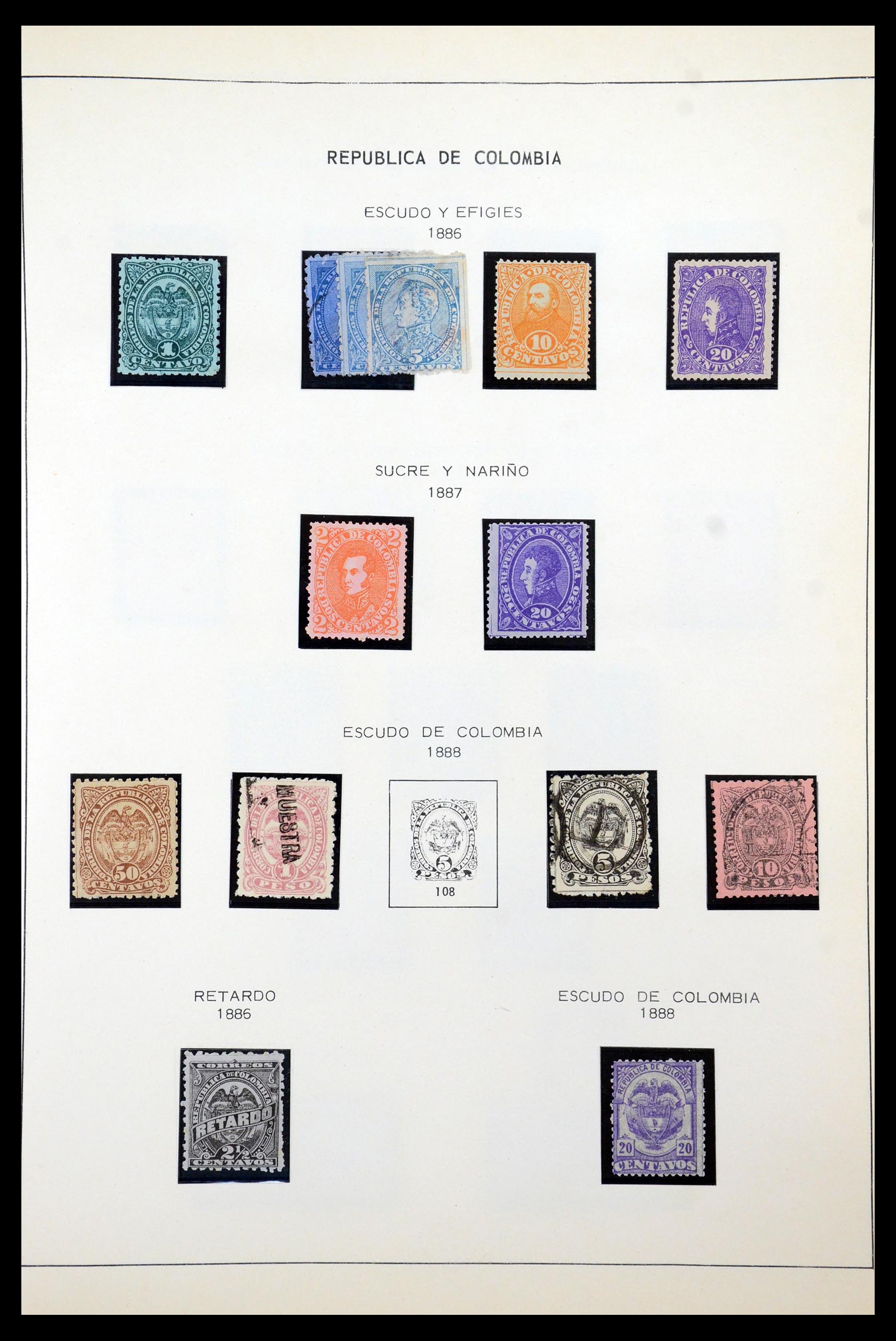 35250 011 - Stamp Collection 35250 Colombia 1859-1967.