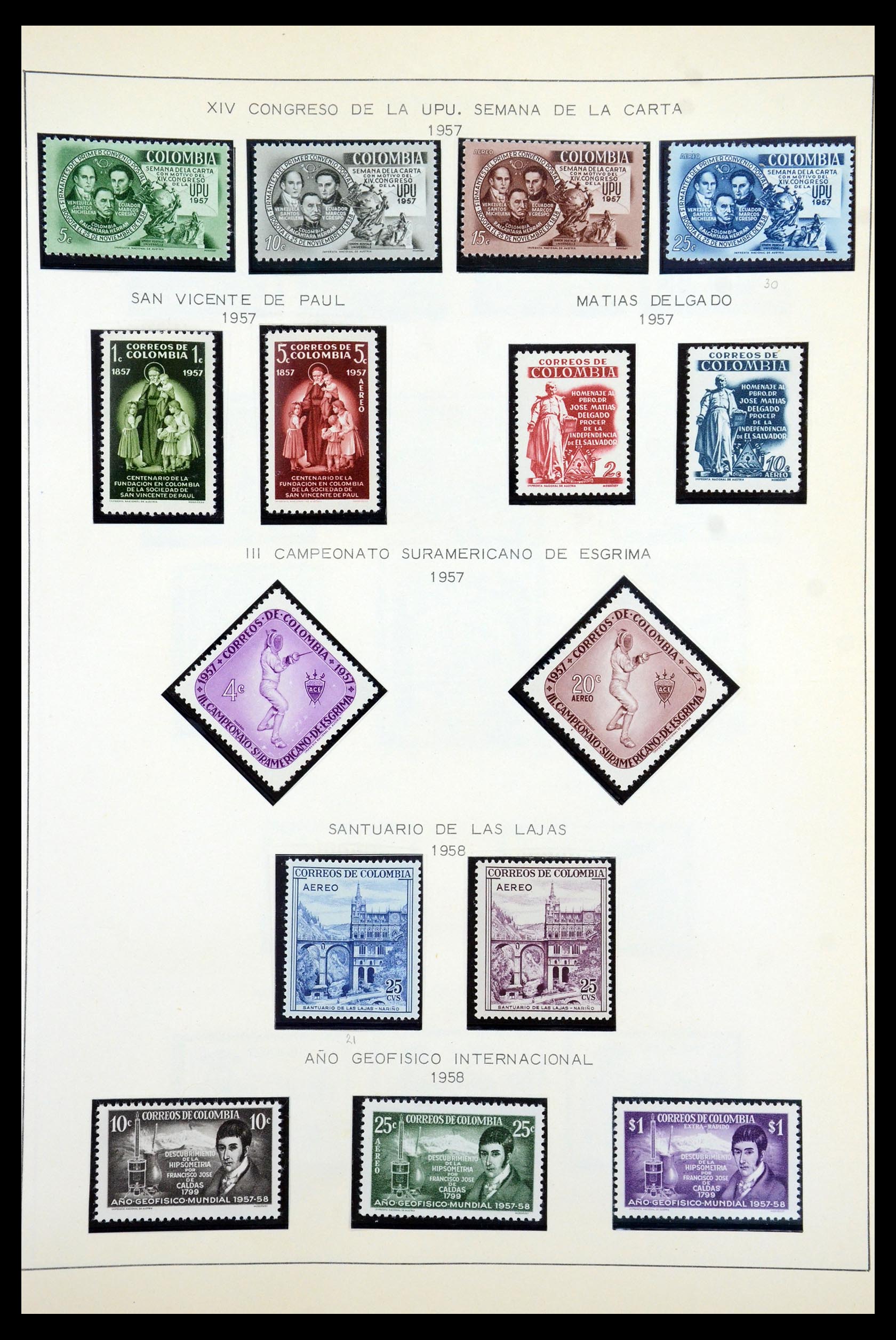35250 083 - Stamp Collection 35250 Colombia 1859-1967.