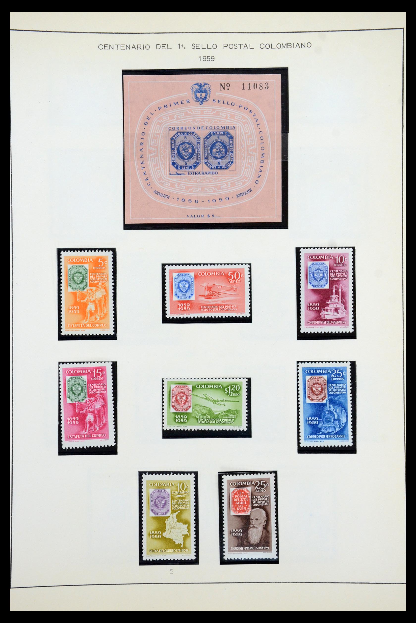 35250 085 - Postzegelverzameling 35250 Colombia 1859-1967.