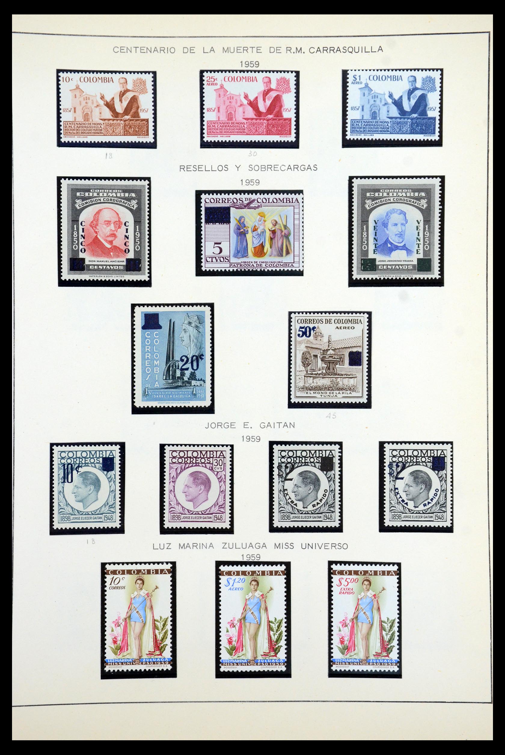 35250 086 - Postzegelverzameling 35250 Colombia 1859-1967.
