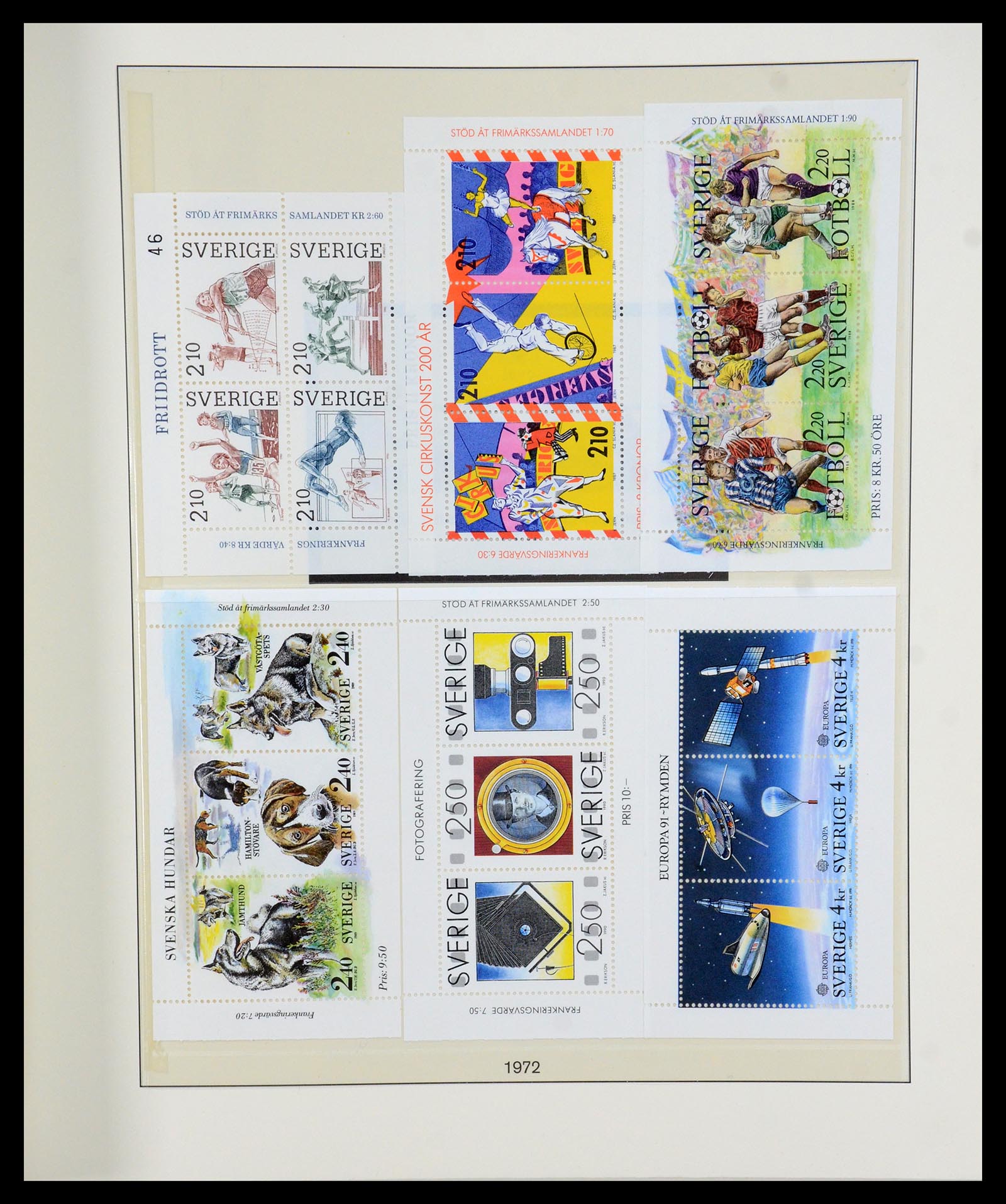 35256 002 - Stamp Collection 35256 Sweden souvenir sheets 1980-2018.
