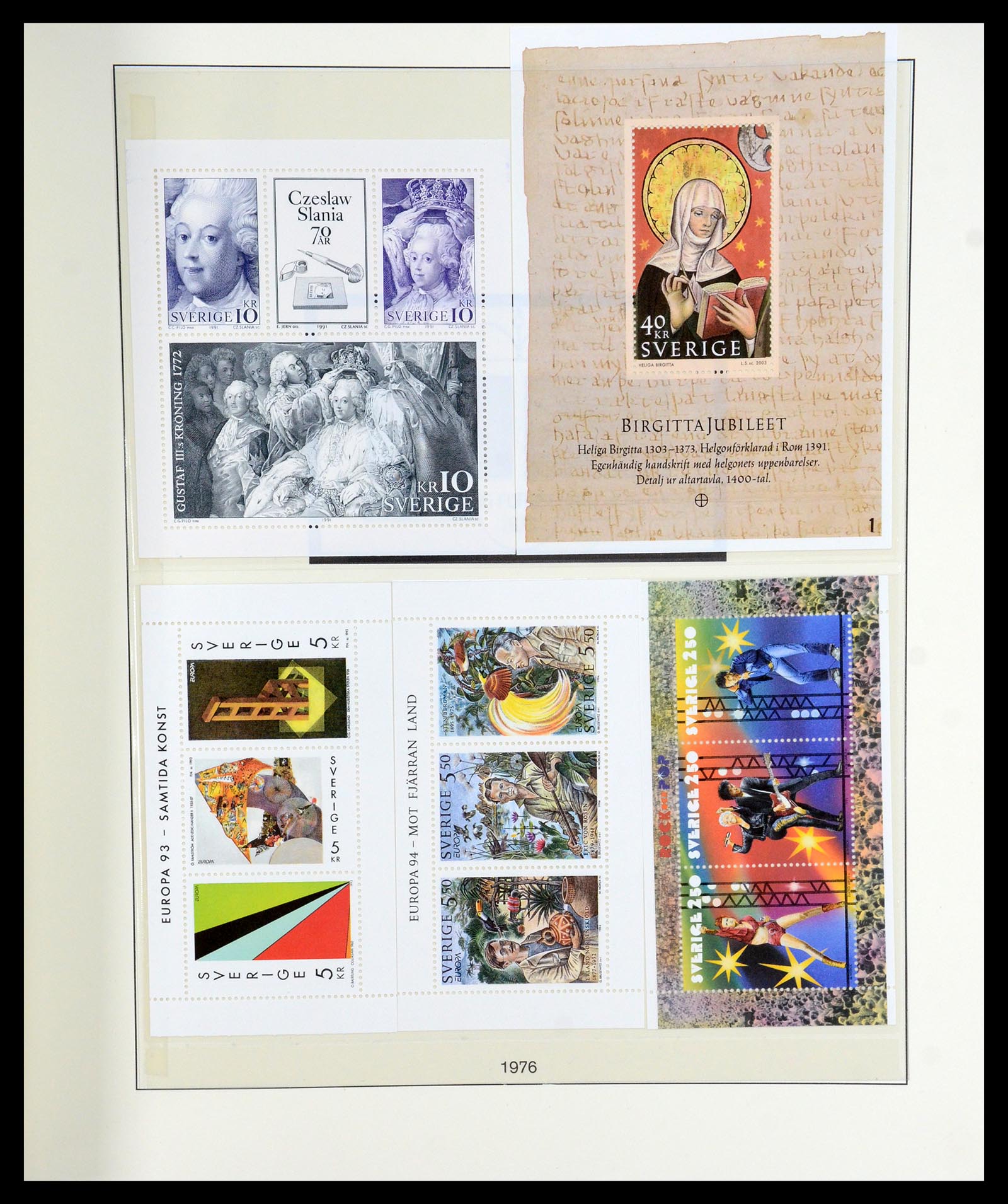 35256 004 - Stamp Collection 35256 Sweden souvenir sheets 1980-2018.