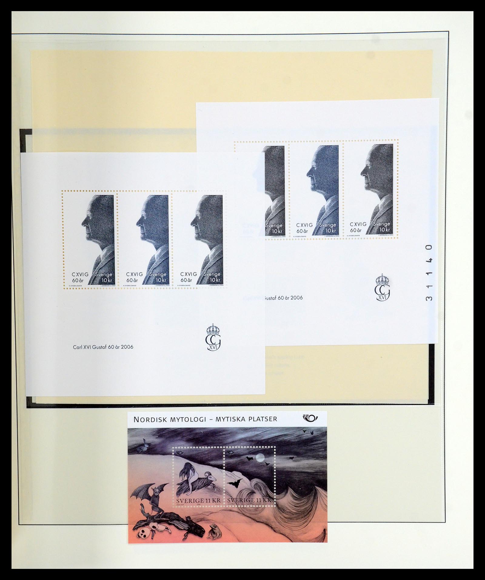 35256 006 - Stamp Collection 35256 Sweden souvenir sheets 1980-2018.