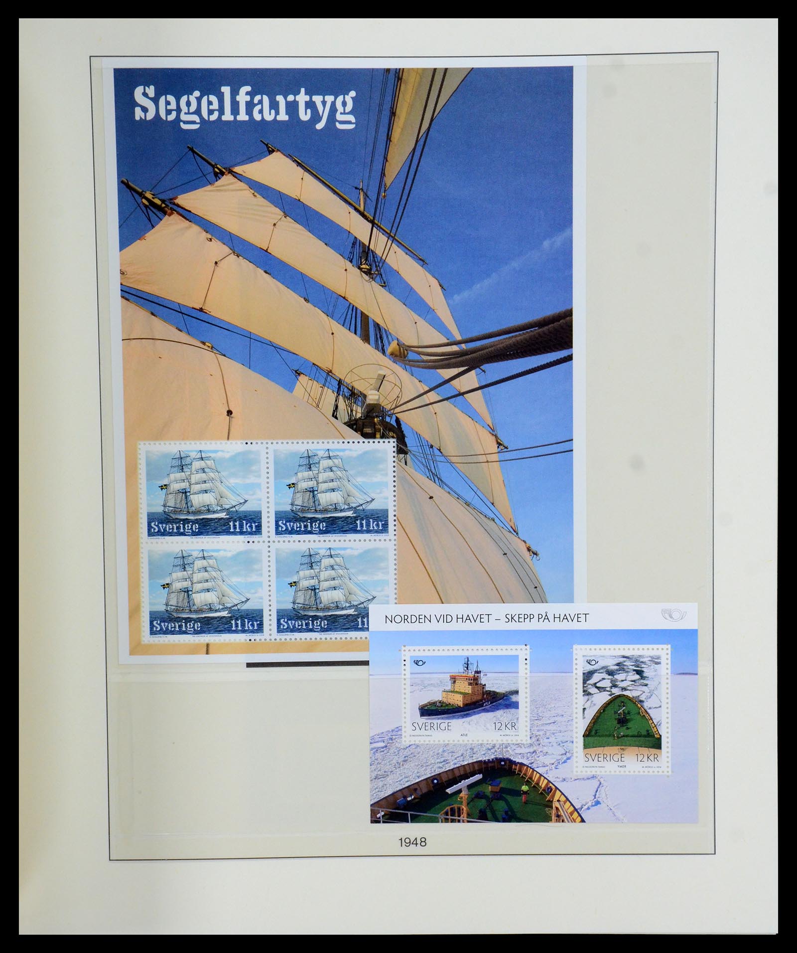 35256 009 - Stamp Collection 35256 Sweden souvenir sheets 1980-2018.