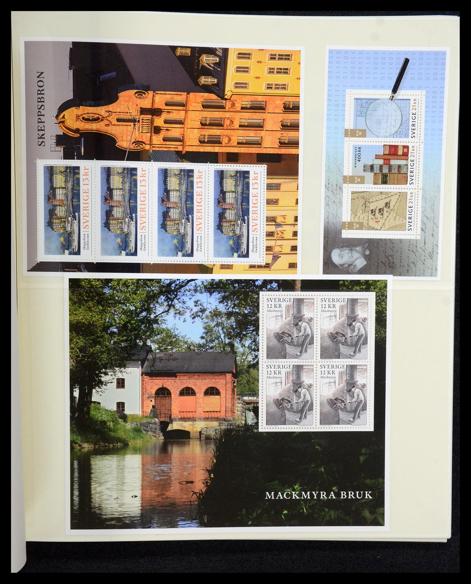 35256 020 - Stamp Collection 35256 Sweden souvenir sheets 1980-2018.