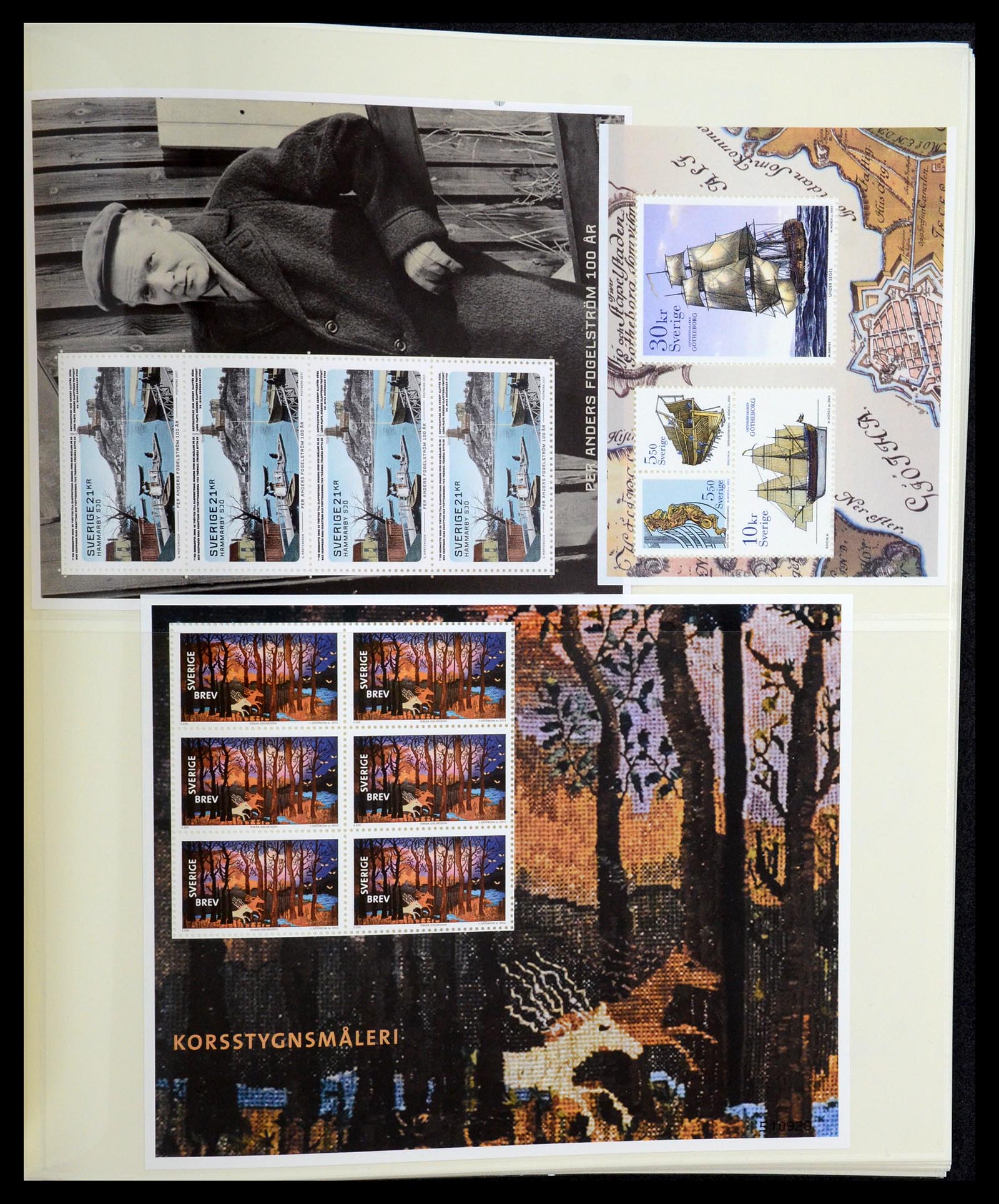 35256 025 - Stamp Collection 35256 Sweden souvenir sheets 1980-2018.
