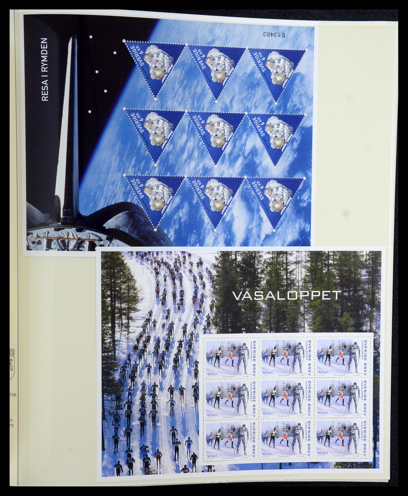 35256 029 - Stamp Collection 35256 Sweden souvenir sheets 1980-2018.