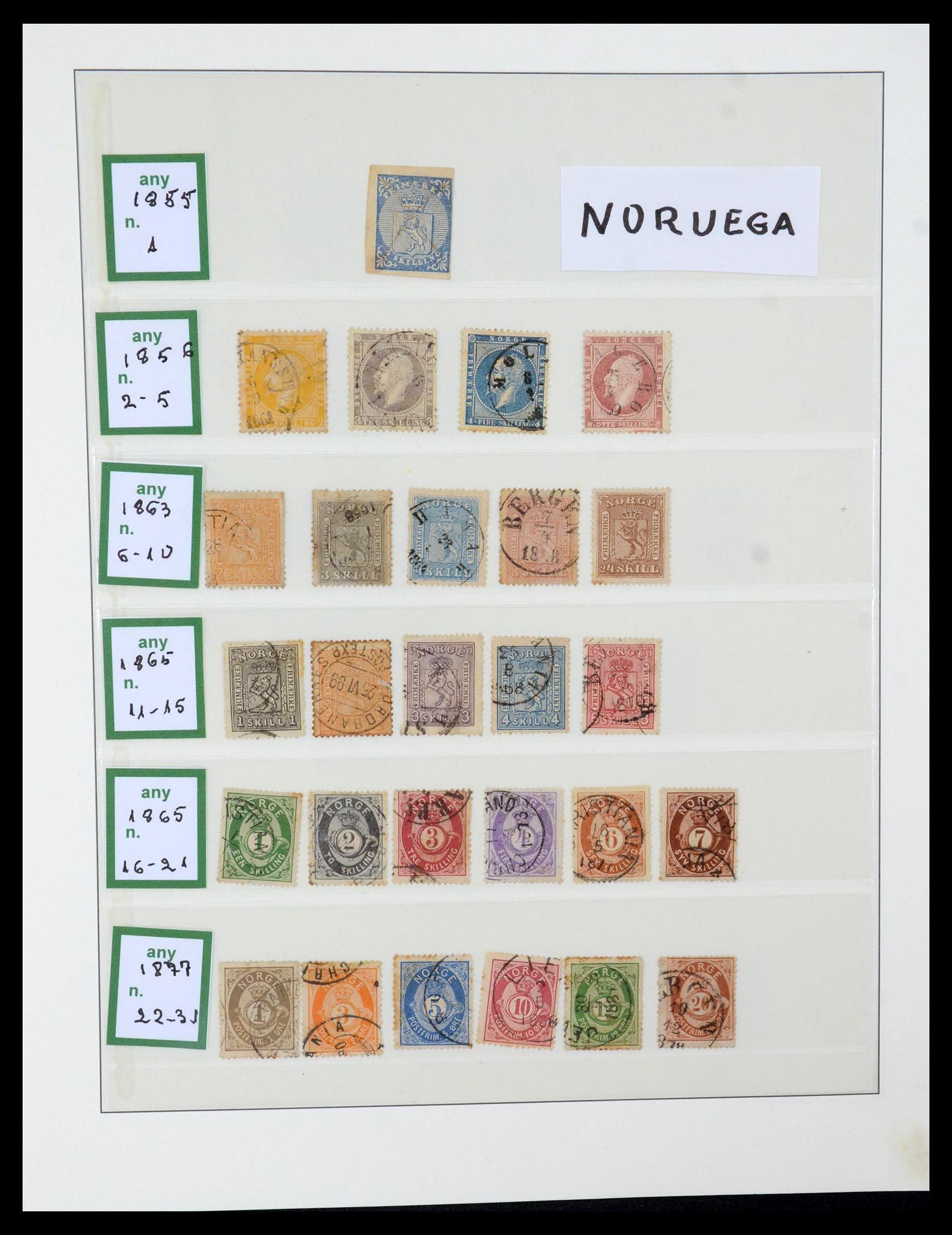 35258 001 - Postzegelverzameling 35258 Noorwegen 1855-2003.