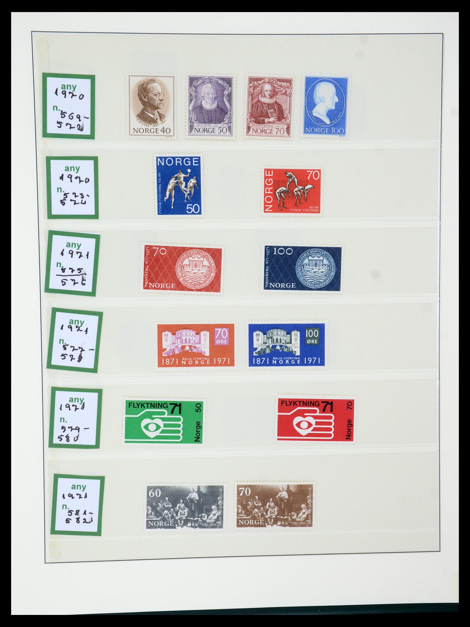 35258 035 - Postzegelverzameling 35258 Noorwegen 1855-2003.