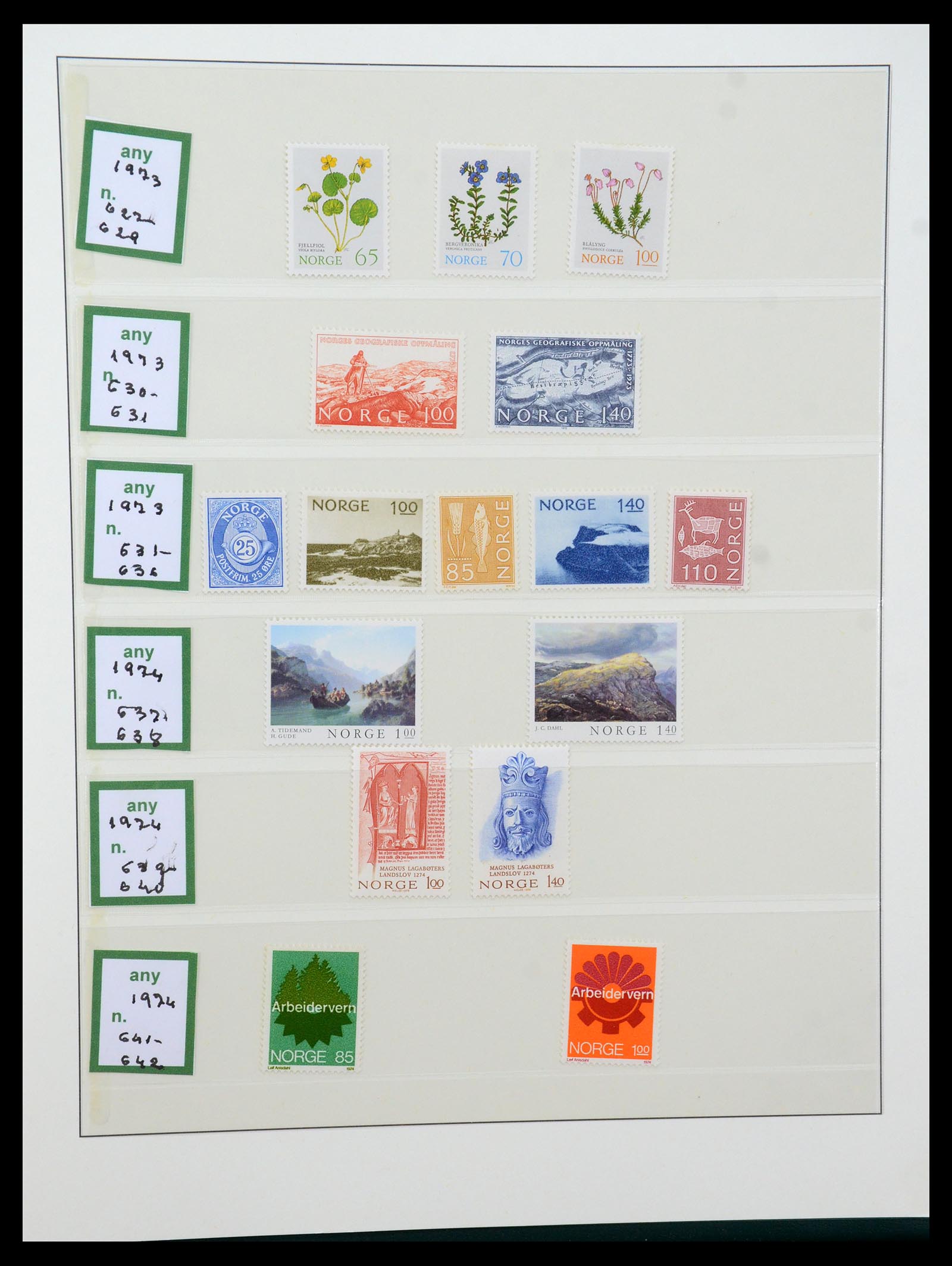 35258 040 - Postzegelverzameling 35258 Noorwegen 1855-2003.