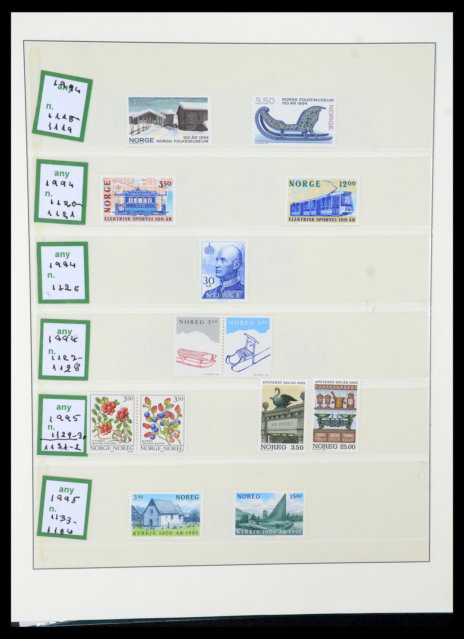 35258 094 - Postzegelverzameling 35258 Noorwegen 1855-2003.