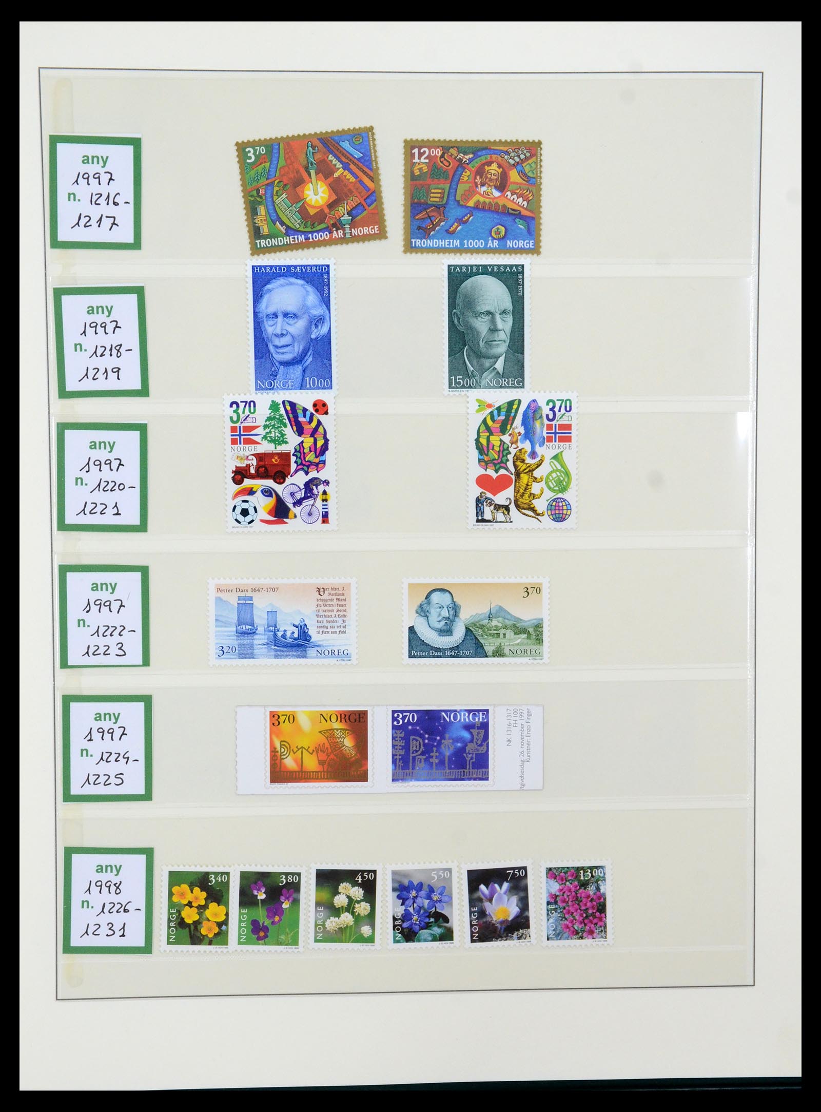 35258 100 - Postzegelverzameling 35258 Noorwegen 1855-2003.